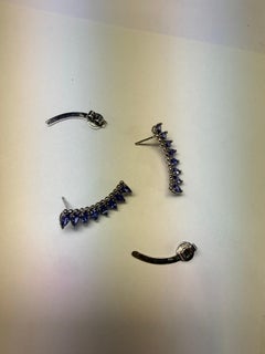 Orecchini straordinari con tanzanite in oro 14KT