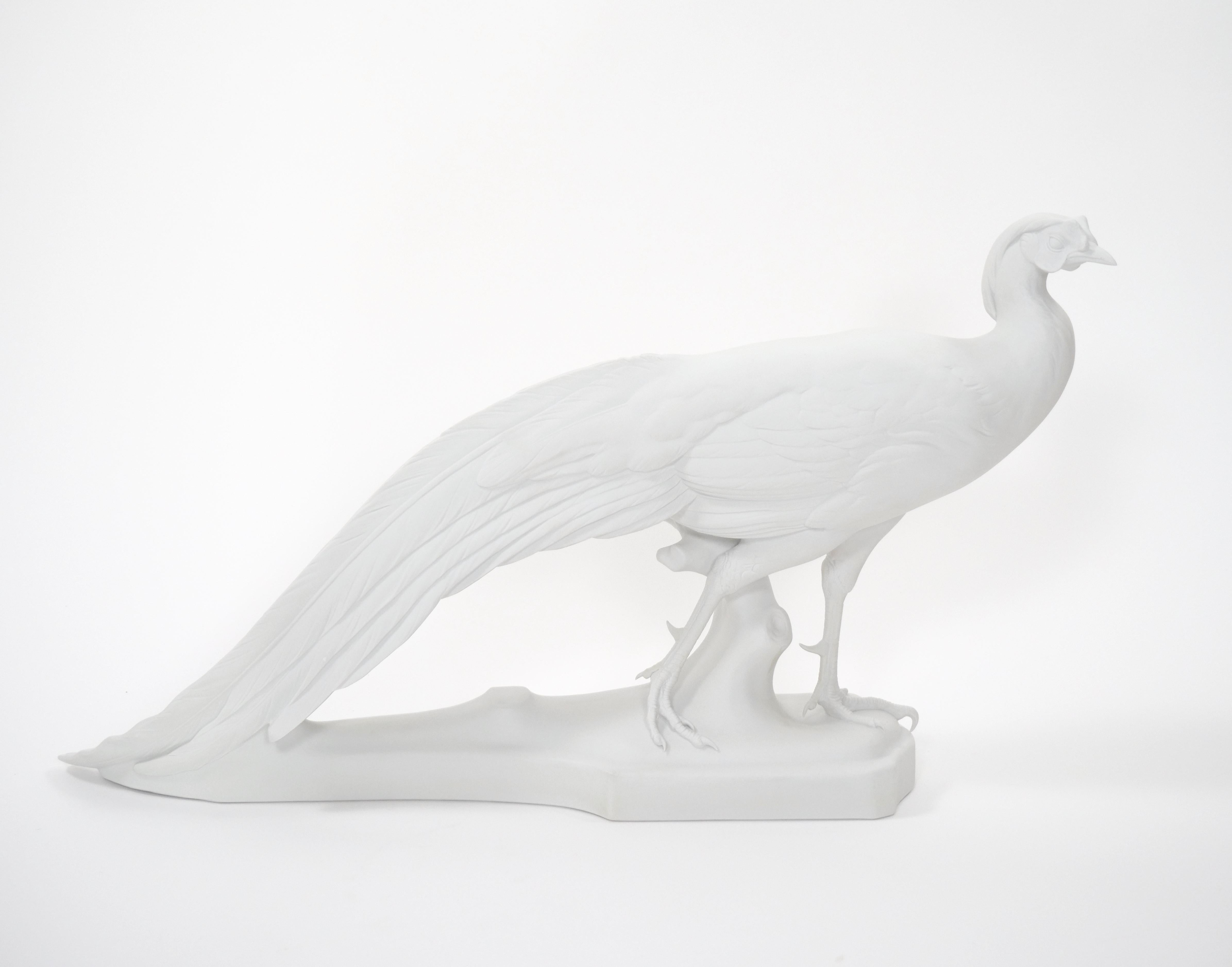 Außergewöhnliche Tiffany & Co Pfau-Skulptur von Nymphenburg Porcelain im Angebot 9