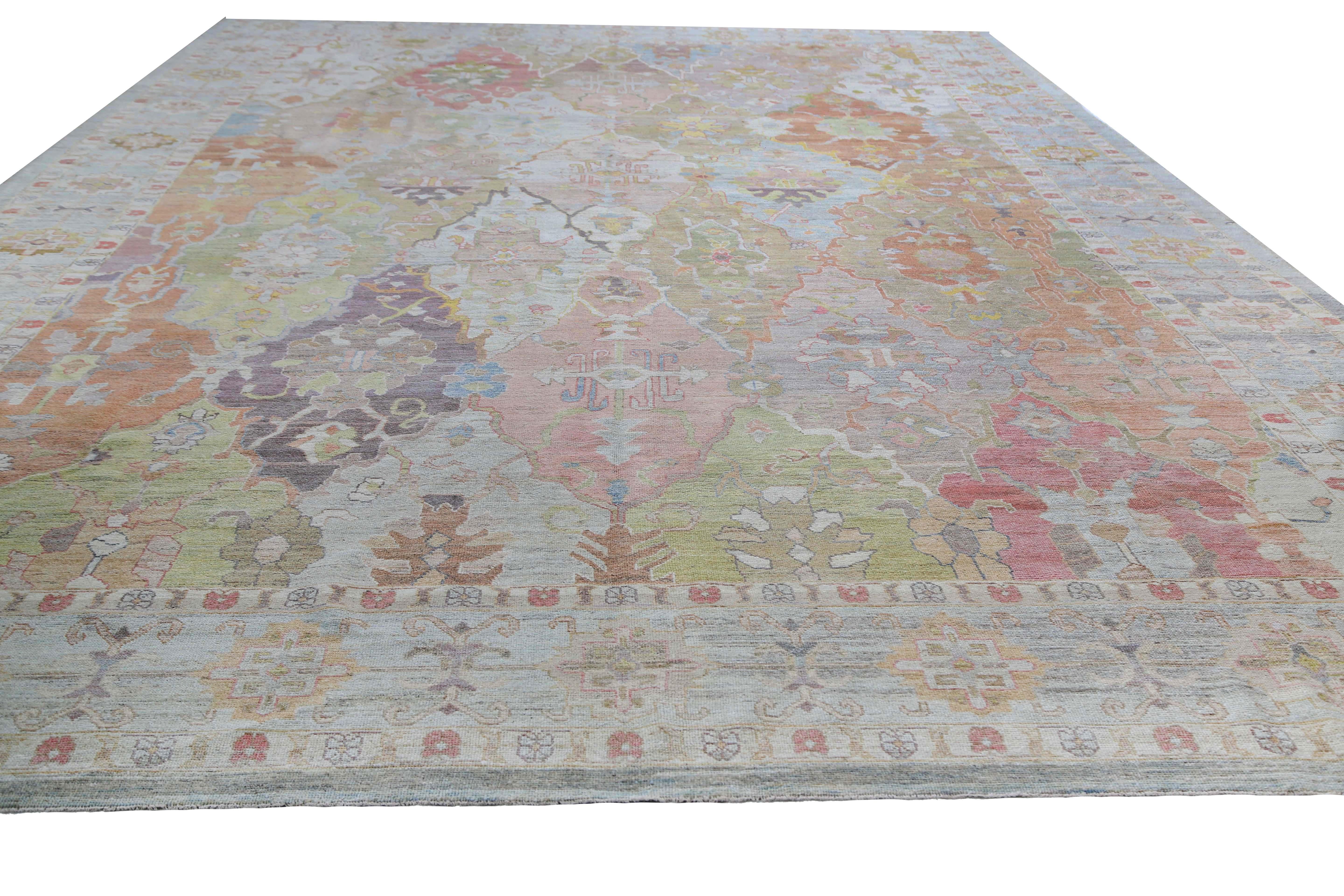 Hand-Woven Extraordinary Turkish Bakhaiesh Handmade Rug For Sale