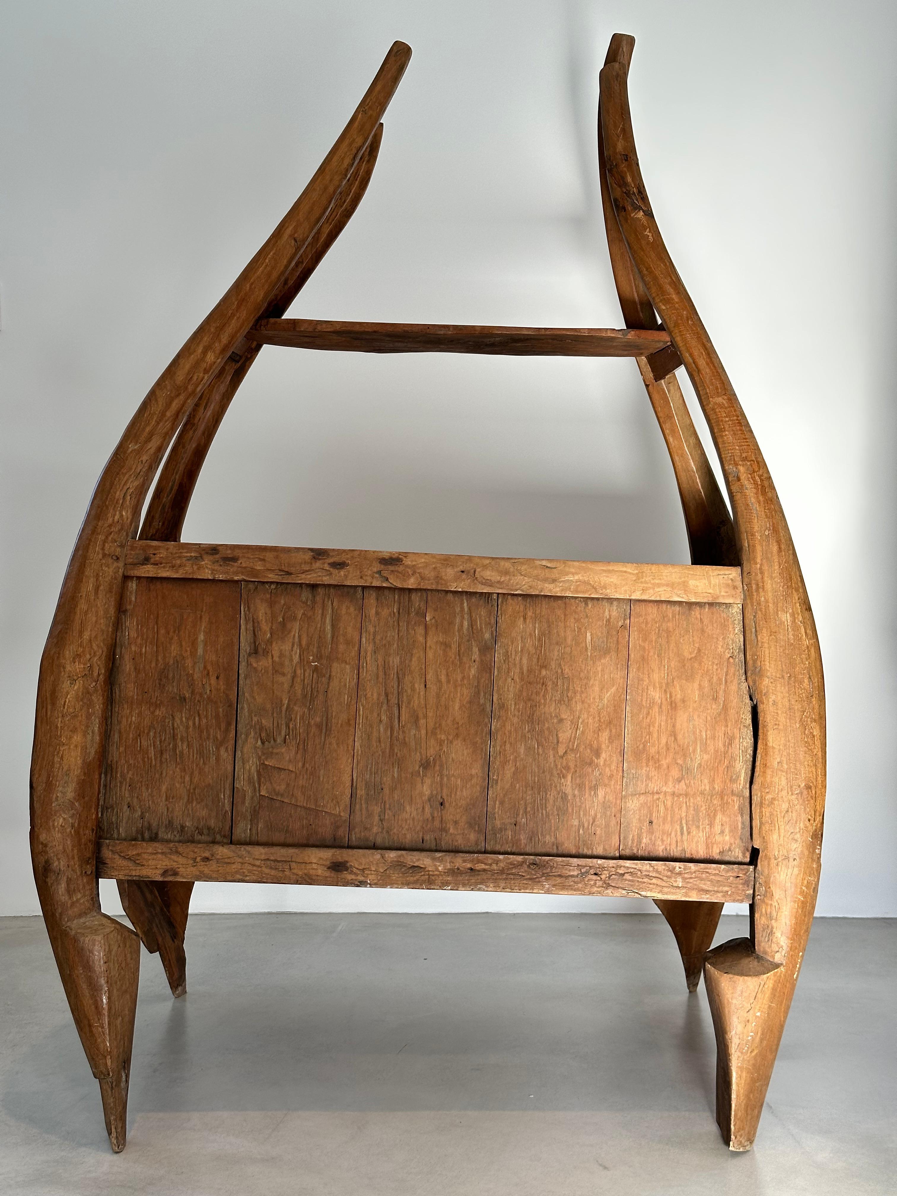 Extraordinary unique primitive cabinet, 19 th French Pyrenees folk art 6