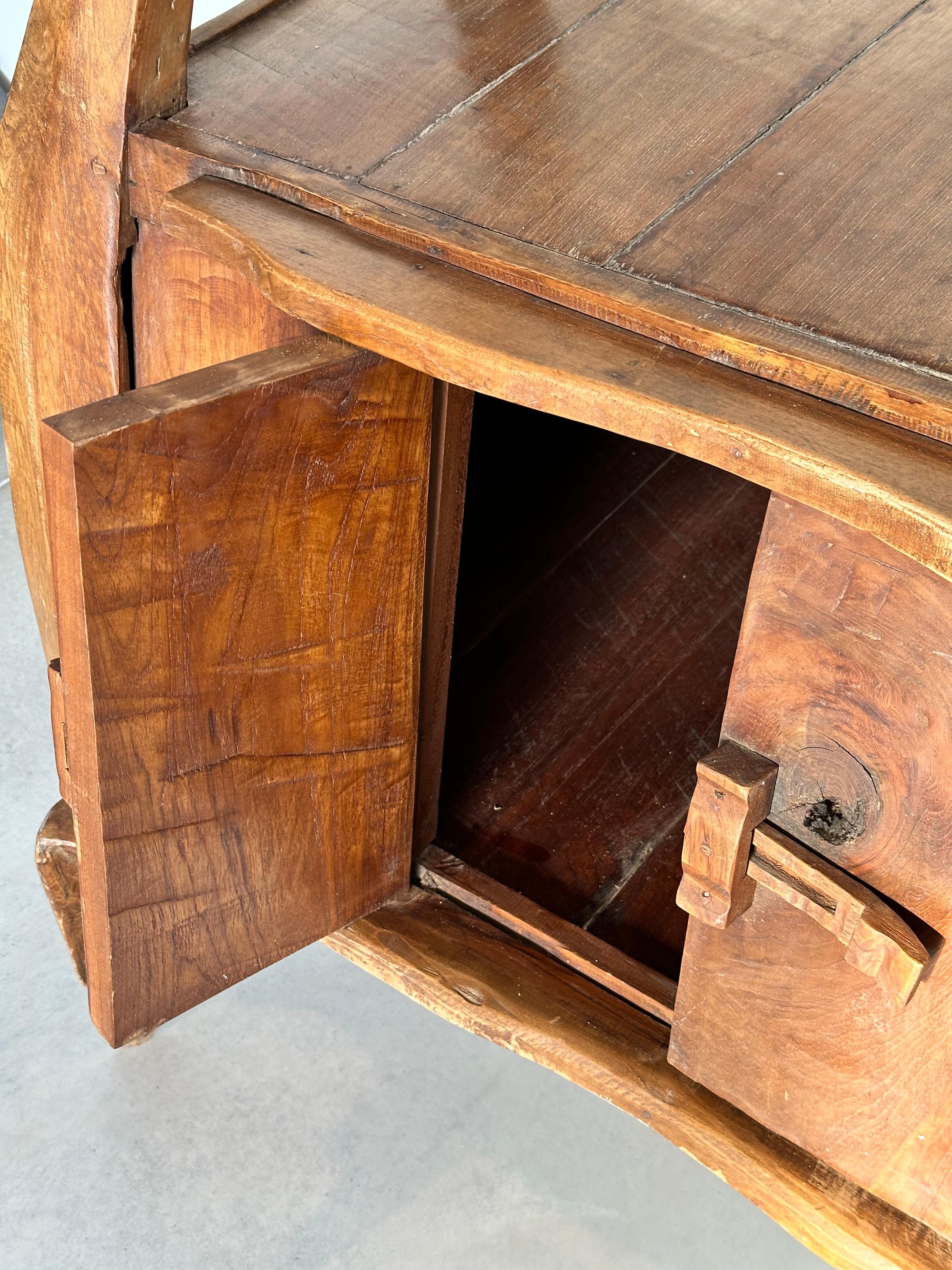 Extraordinary unique primitive cabinet, 19 th French Pyrenees folk art 1
