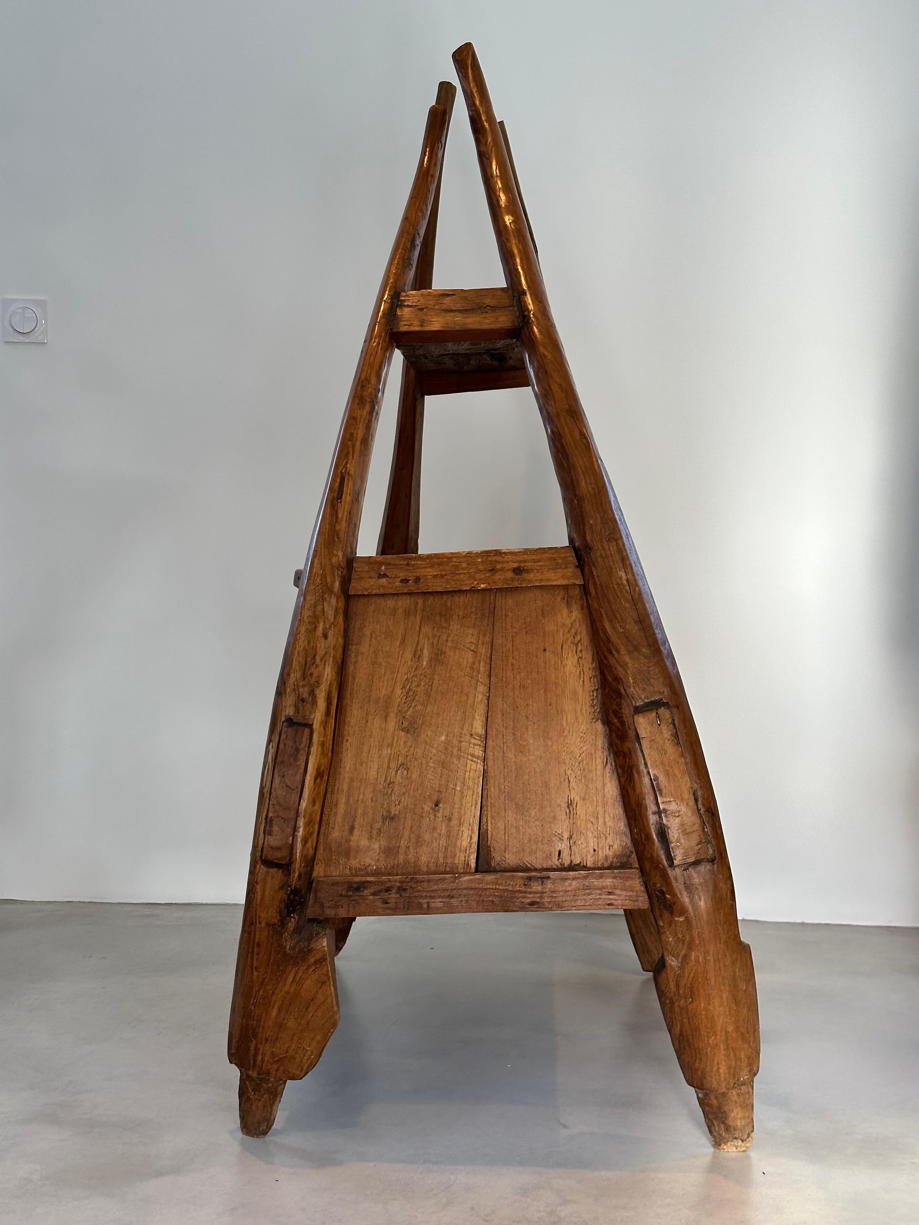 Extraordinary unique primitive cabinet, 19 th French Pyrenees folk art 2