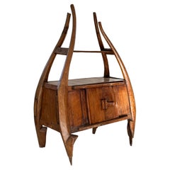 Extraordinary unique primitive cabinet, 19 th French Pyrenees folk art