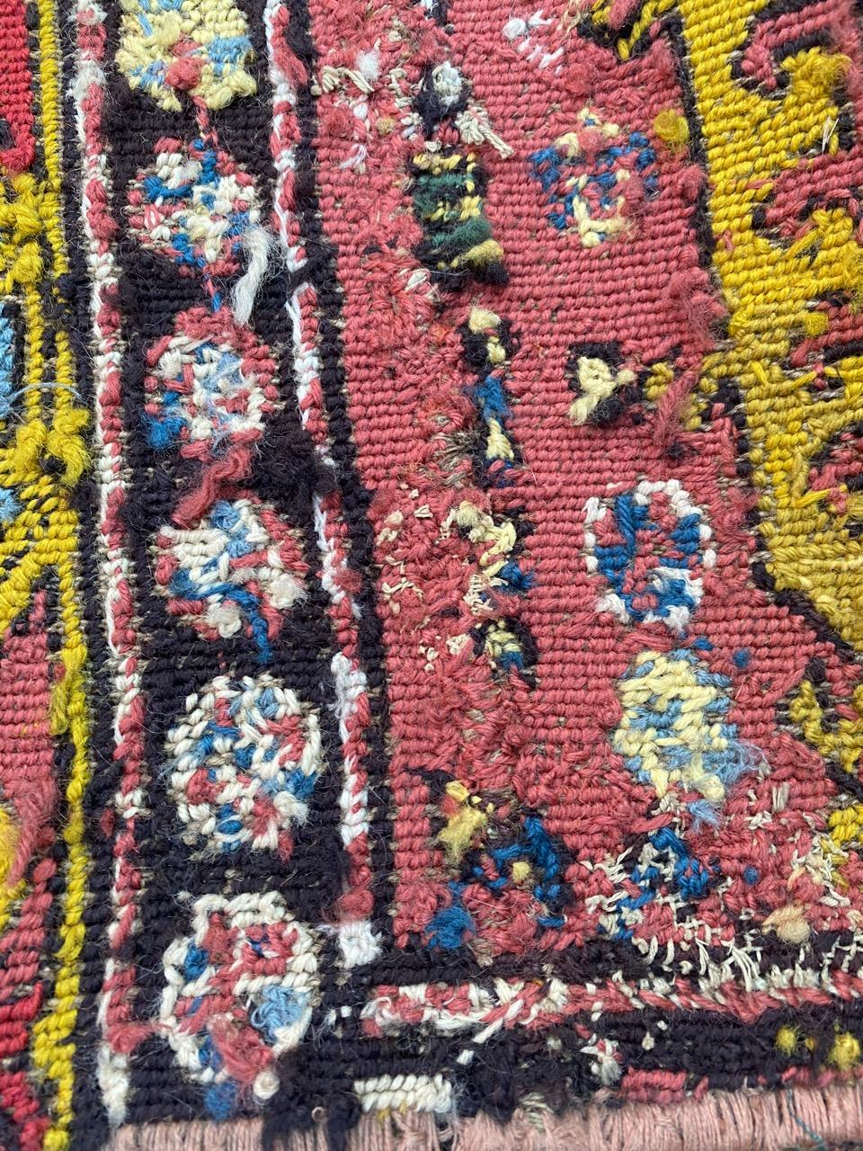 Bobyrug’s Extraordinary Unusual Antique Caucasian Needlepoint Embroidered Rug For Sale 7
