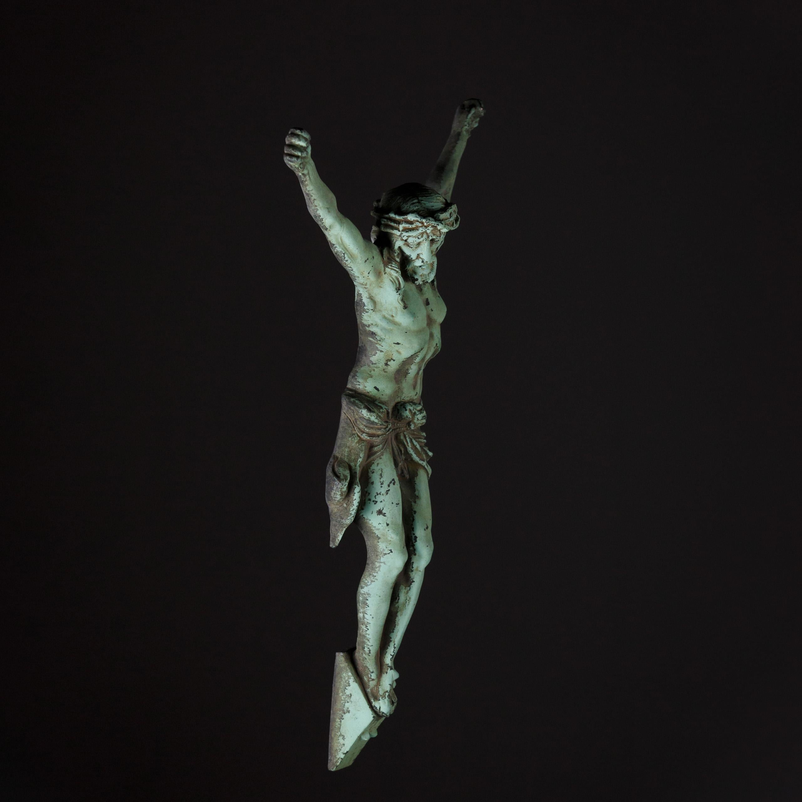 Extraordinary Verdigris Bronze Corpus Christi 8