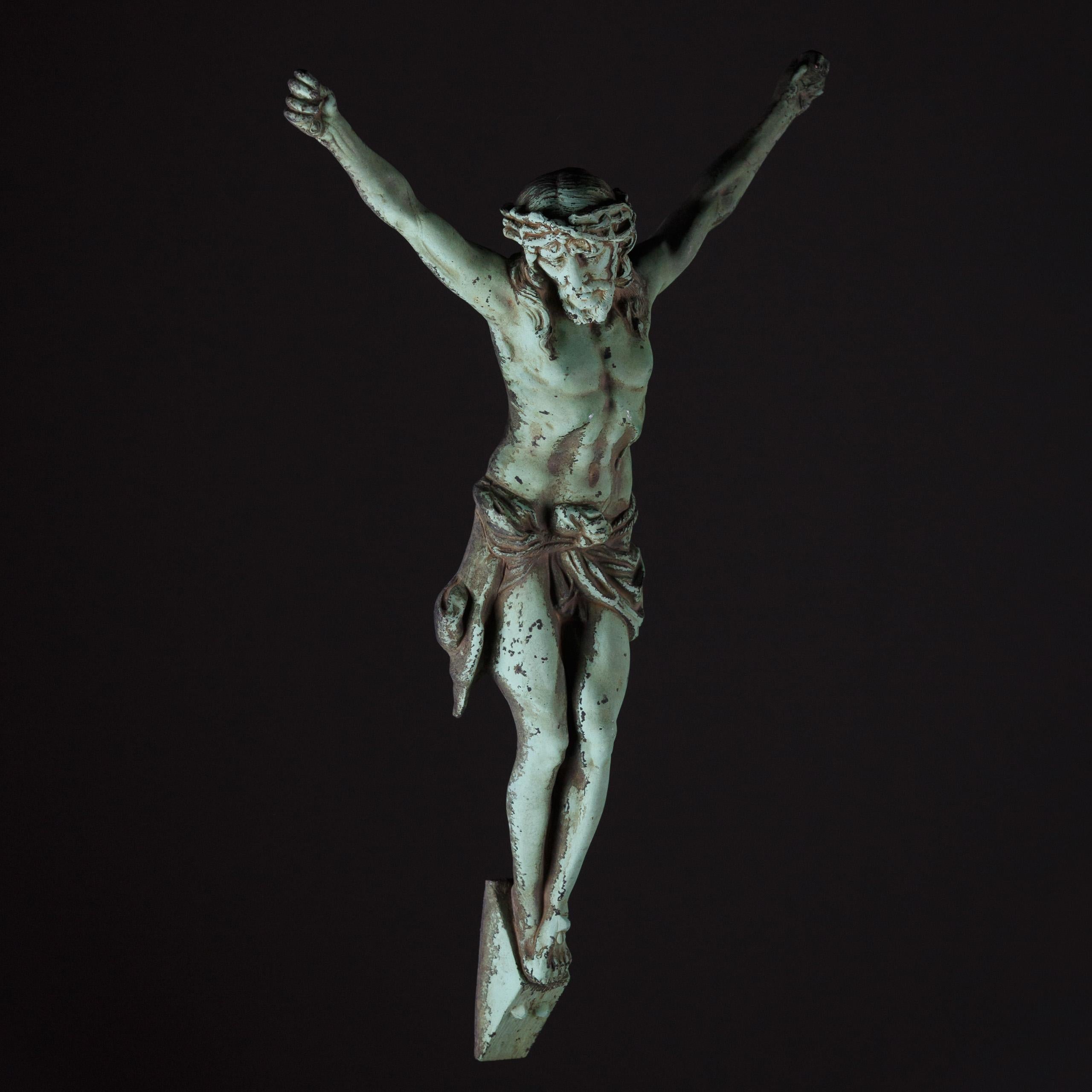 Extraordinary Verdigris Bronze Corpus Christi 9
