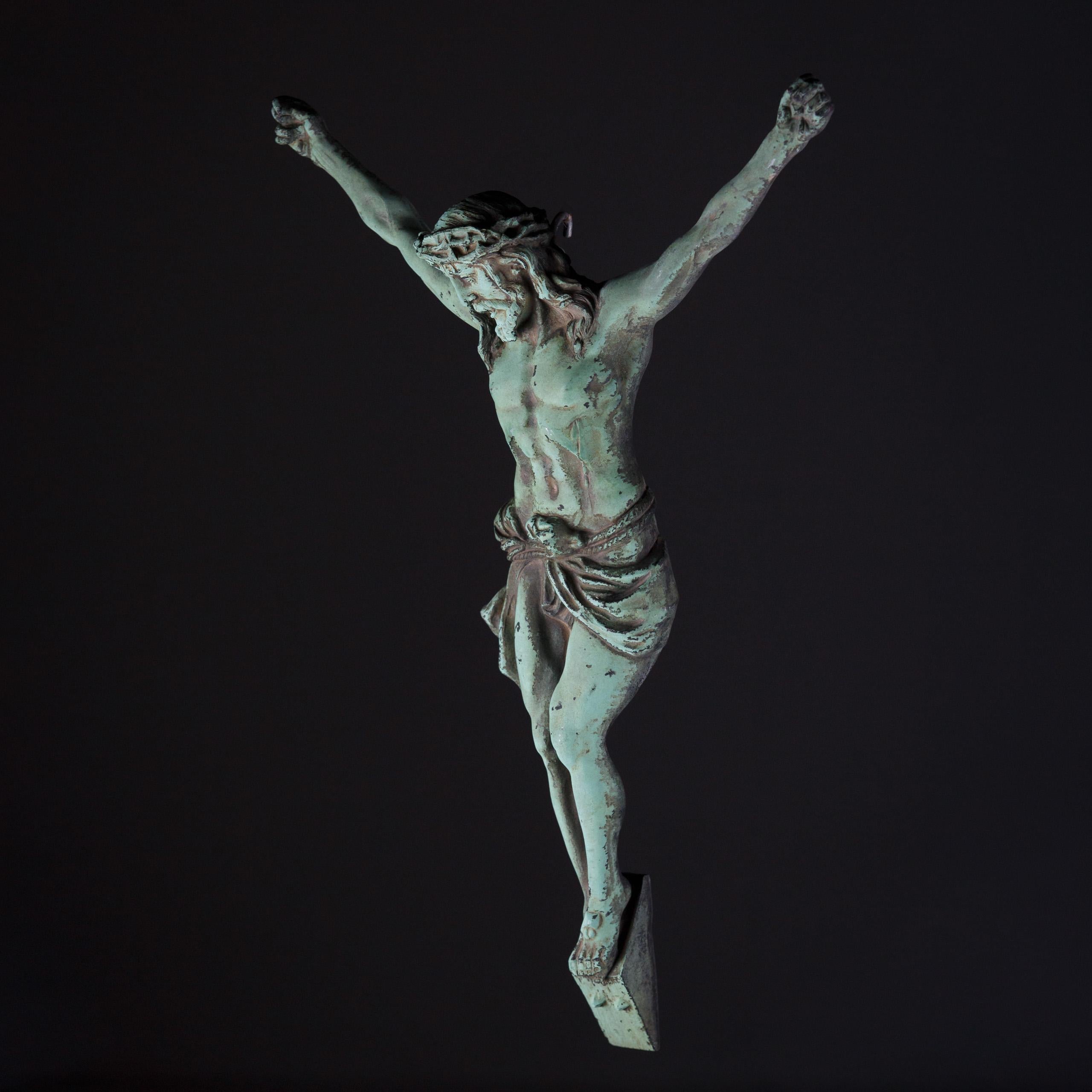 Extraordinary Verdigris Bronze Corpus Christi 11