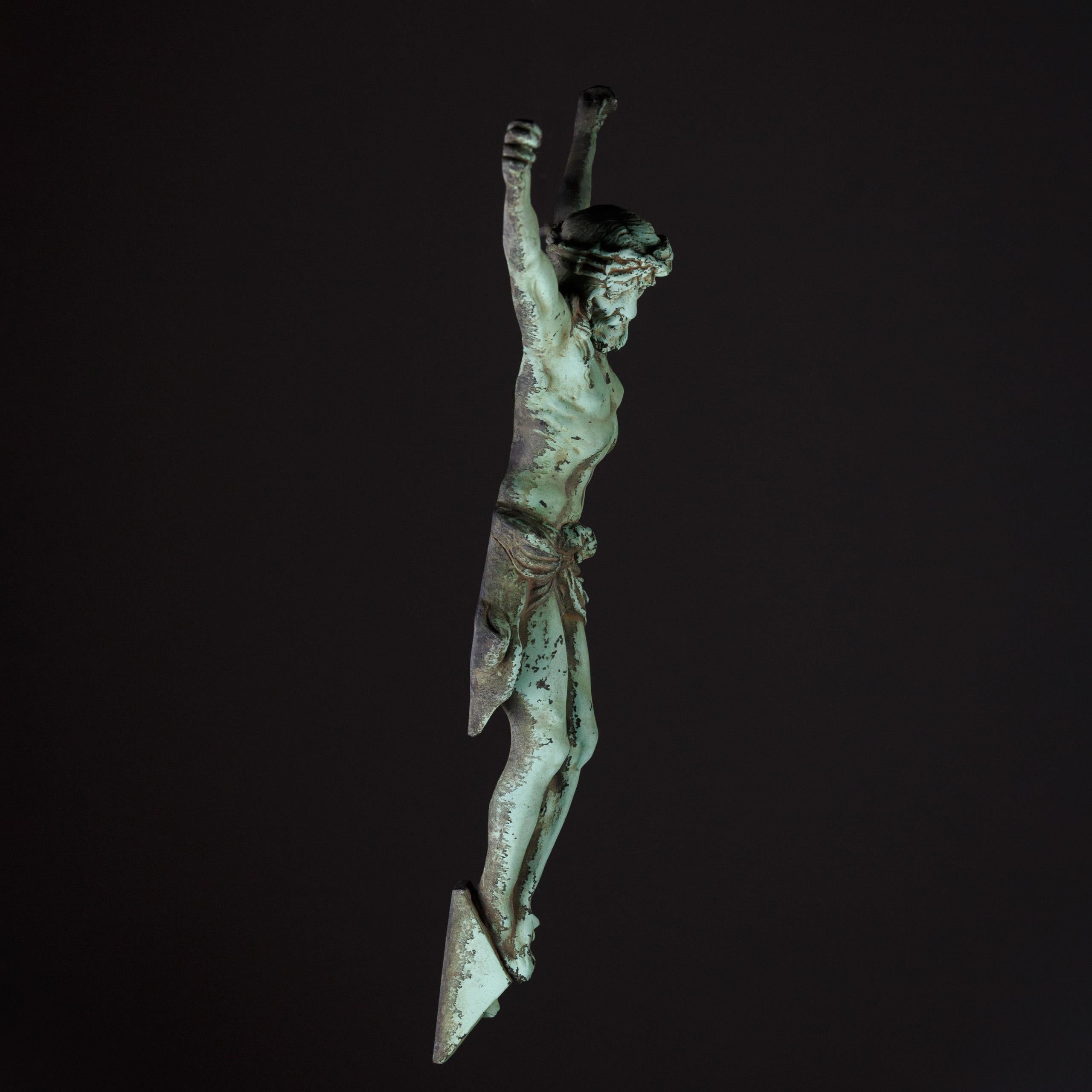 Extraordinary Verdigris Bronze Corpus Christi 14