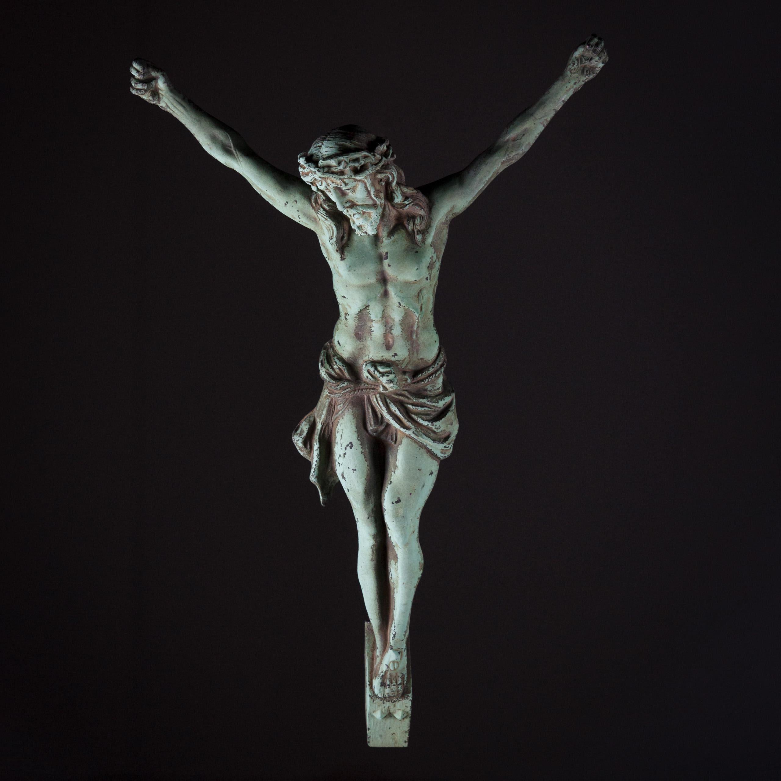 Extraordinary Verdigris Bronze Corpus Christi 15