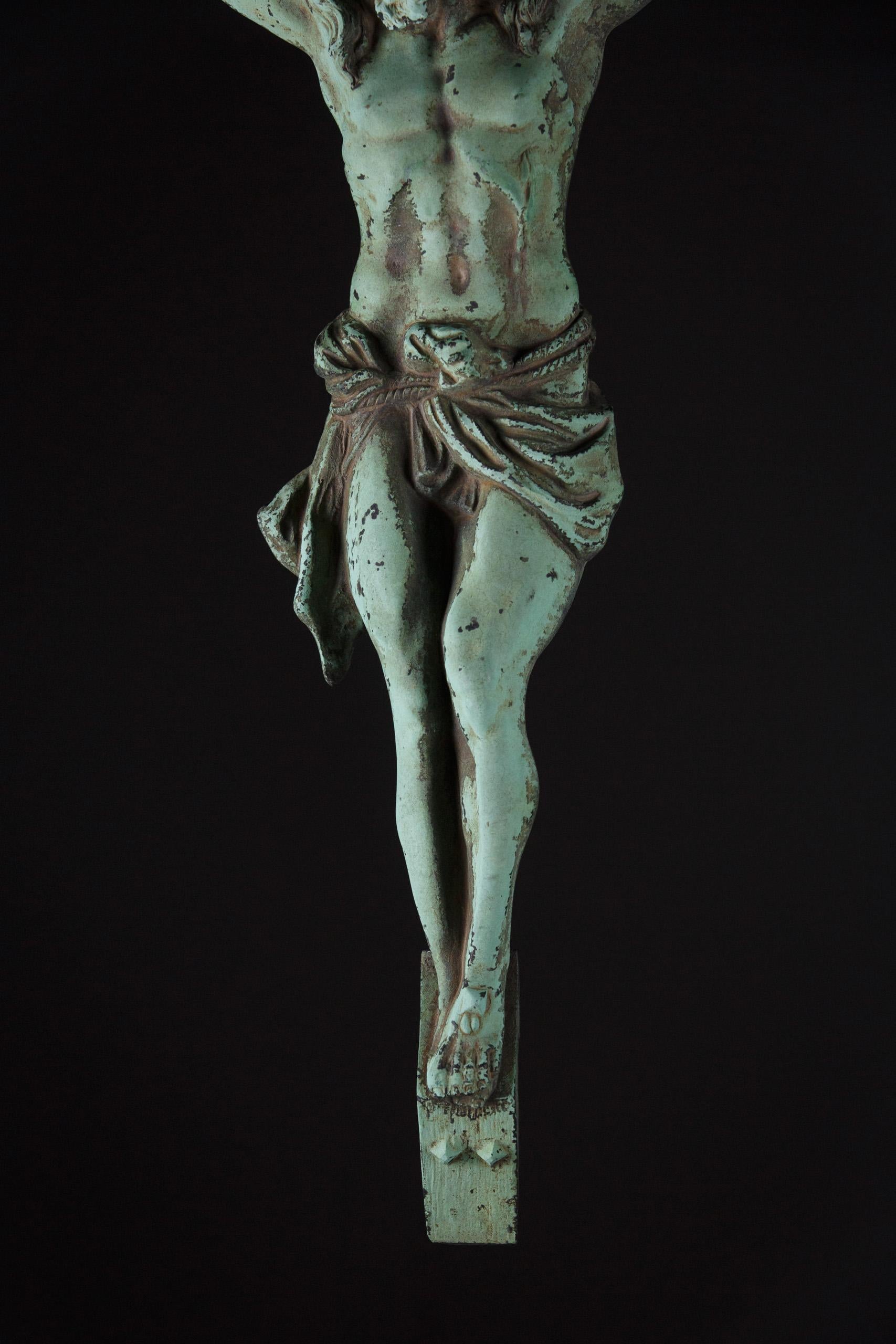 Extraordinary Verdigris Bronze Corpus Christi 1