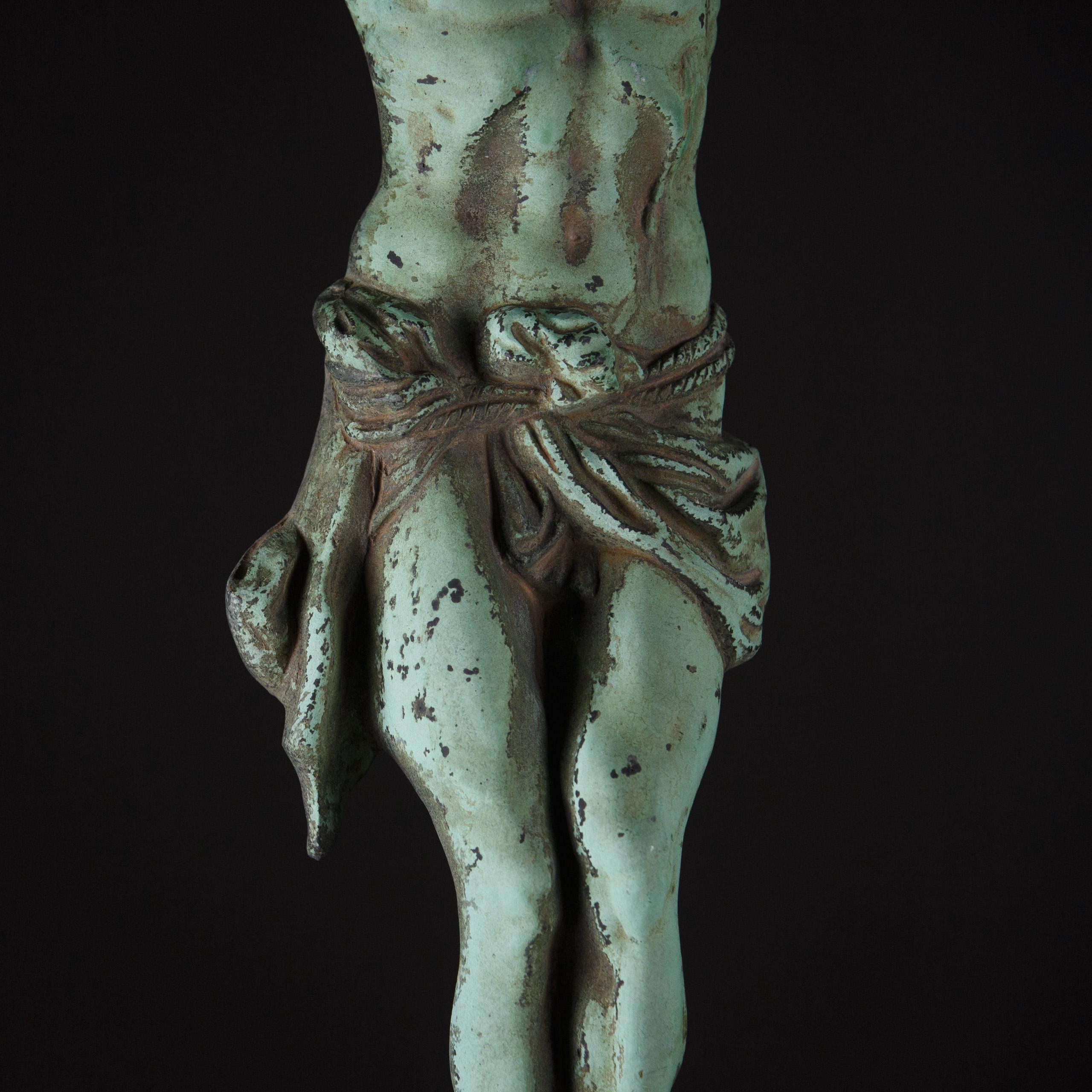 Extraordinary Verdigris Bronze Corpus Christi 3