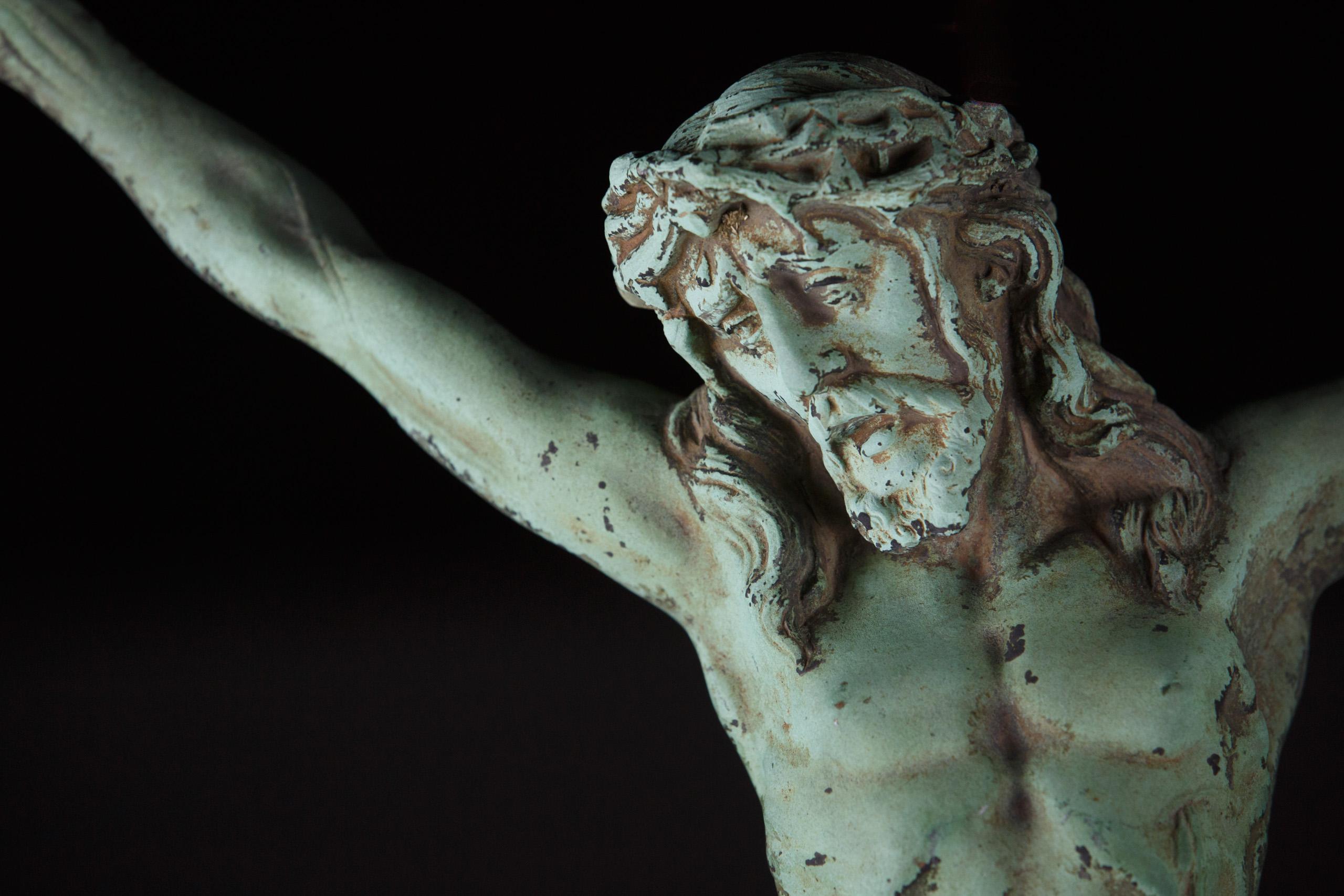 Extraordinary Verdigris Bronze Corpus Christi 4