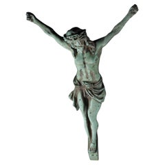 Extraordinary Verdigris Bronze Corpus Christi