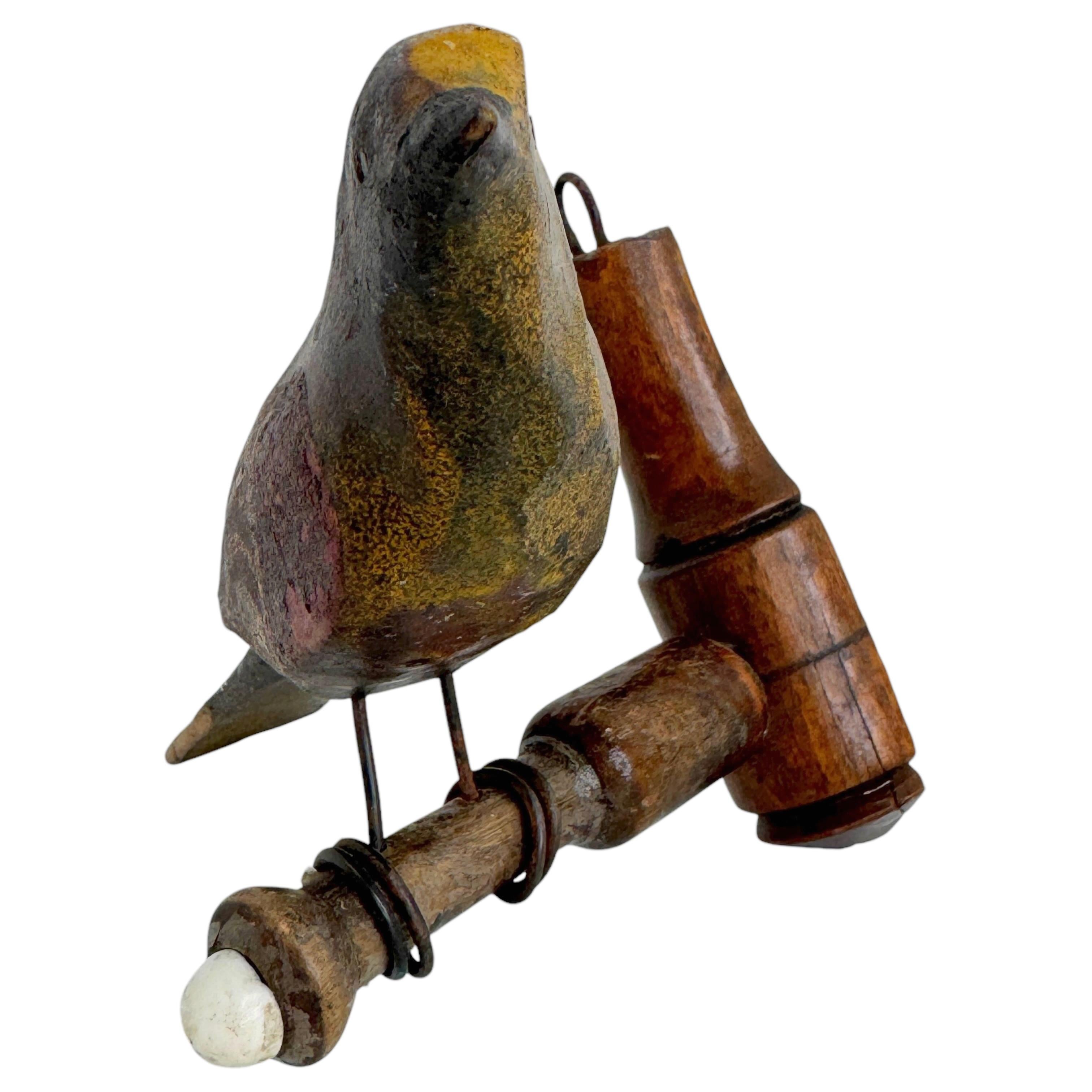 Außergewöhnlicher Vichtauer handgeschnitzter Holzvogel, Schwarzwälder Volkskunst, 1870er Jahre (Handgeschnitzt)