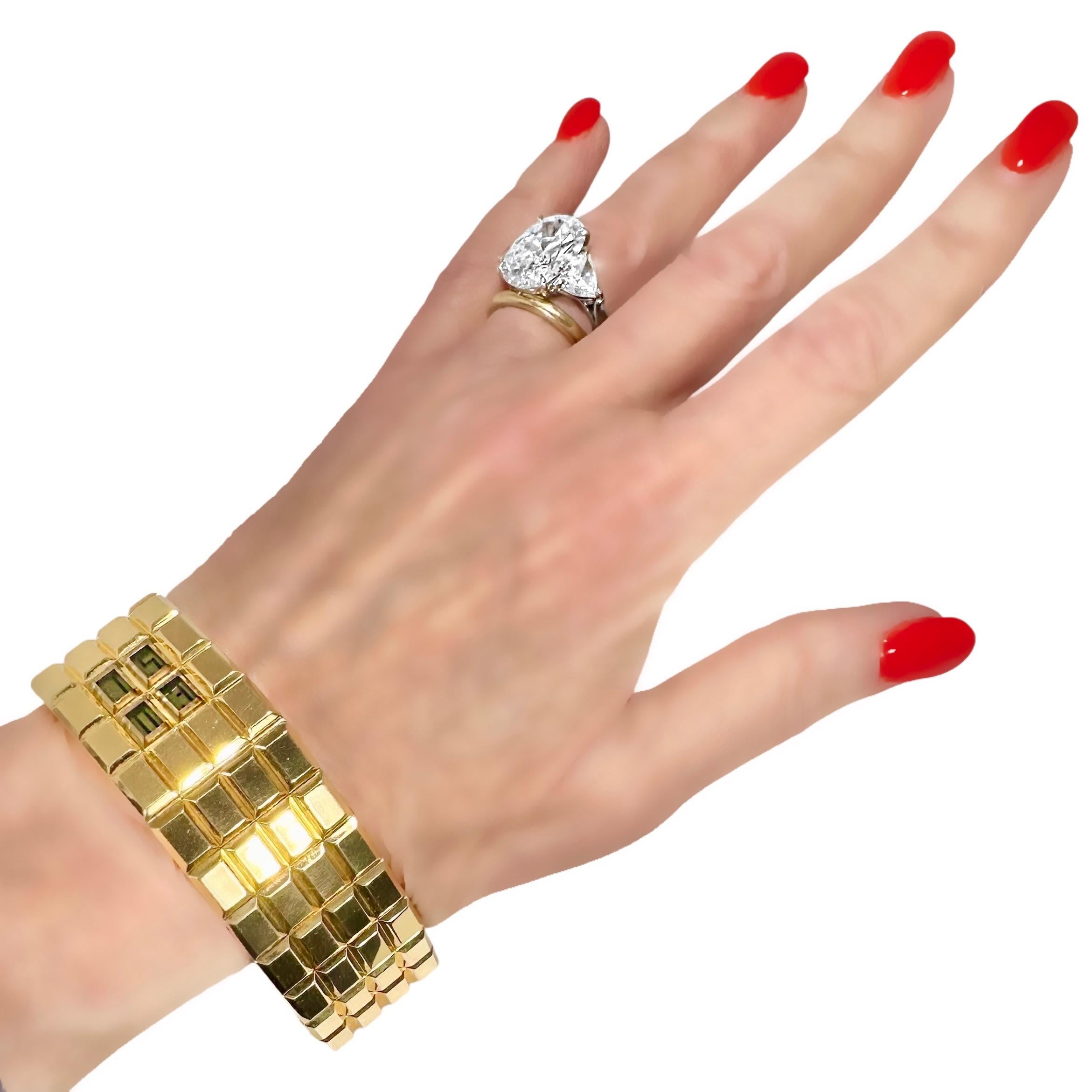 Extraordinary Vintage 18k Yellow Gold Chanel 'Chocolat' Unisex Digital Watch For Sale 6