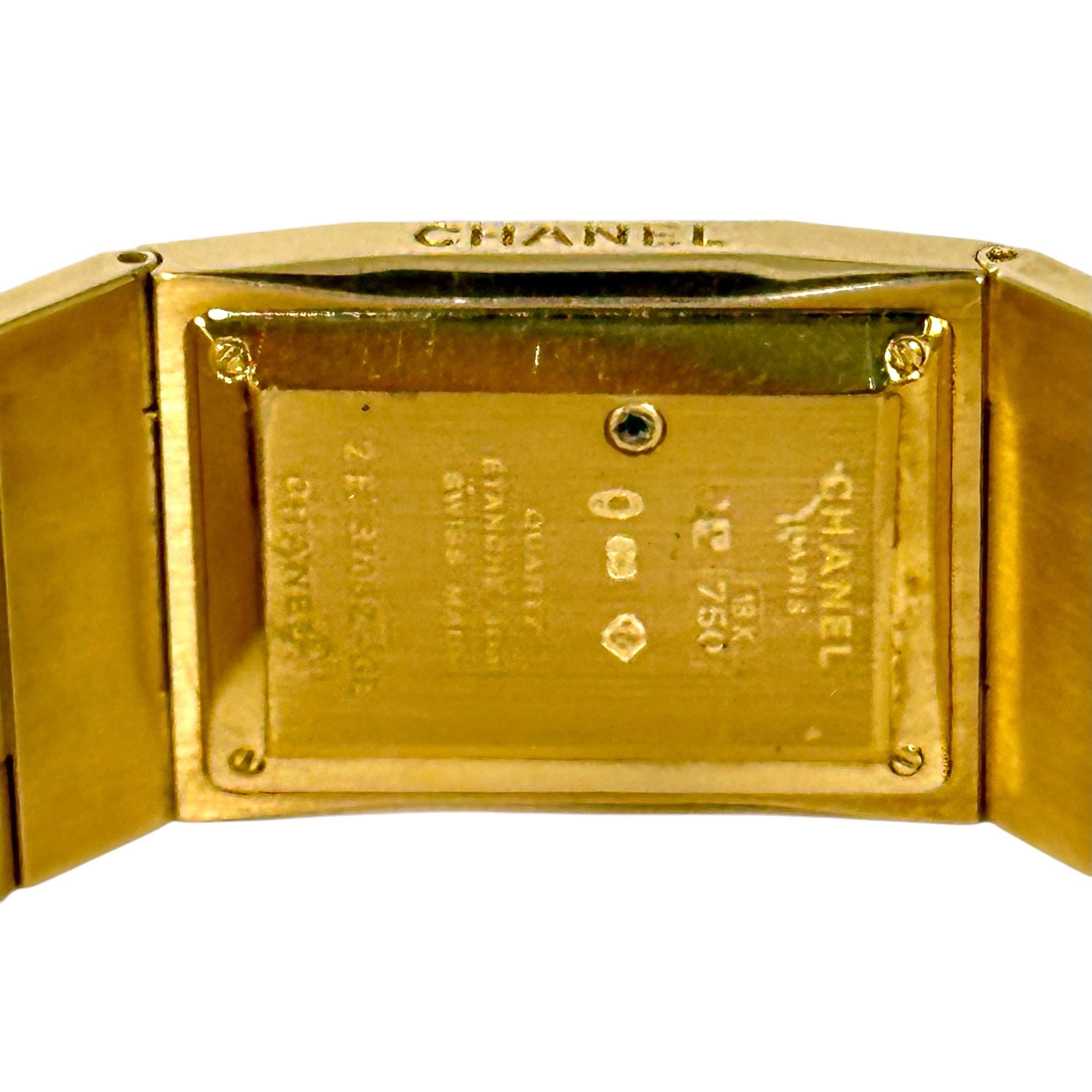 Extraordinary Vintage 18k Yellow Gold Chanel 'Chocolat' Unisex Digital Watch In Good Condition For Sale In Palm Beach, FL