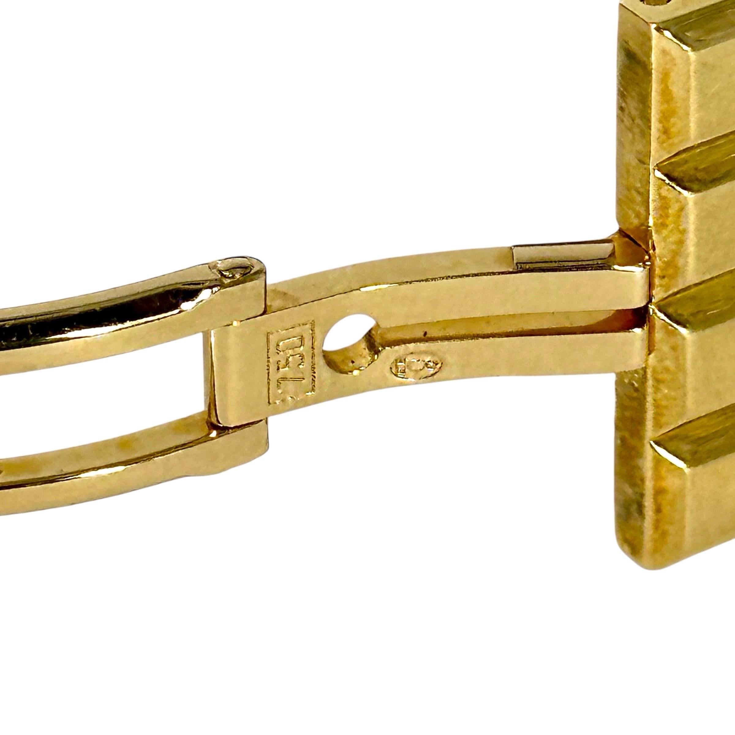 Extraordinary Vintage 18k Yellow Gold Chanel 'Chocolat' Unisex Digital Watch For Sale 2