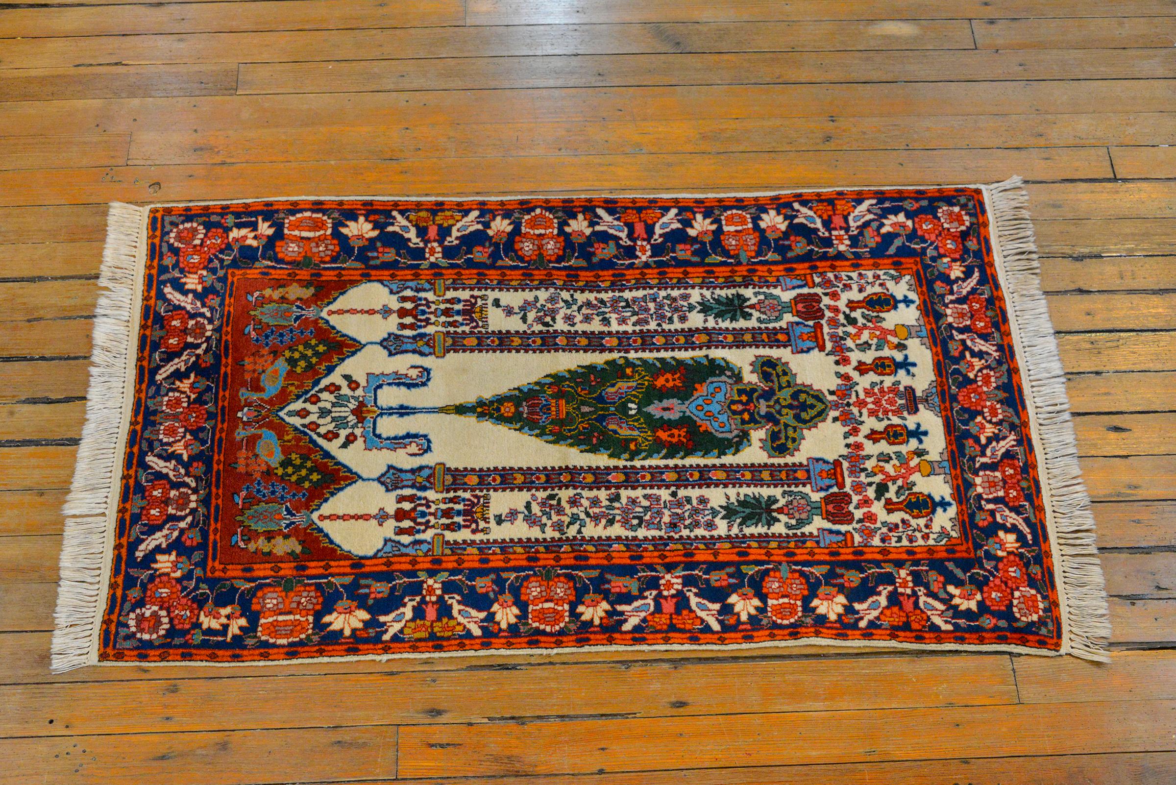 Extraordinaire tapis de prière indien vintage de style Bakhtiari en vente 3