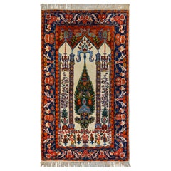 Extraordinaire tapis de prière indien vintage de style Bakhtiari