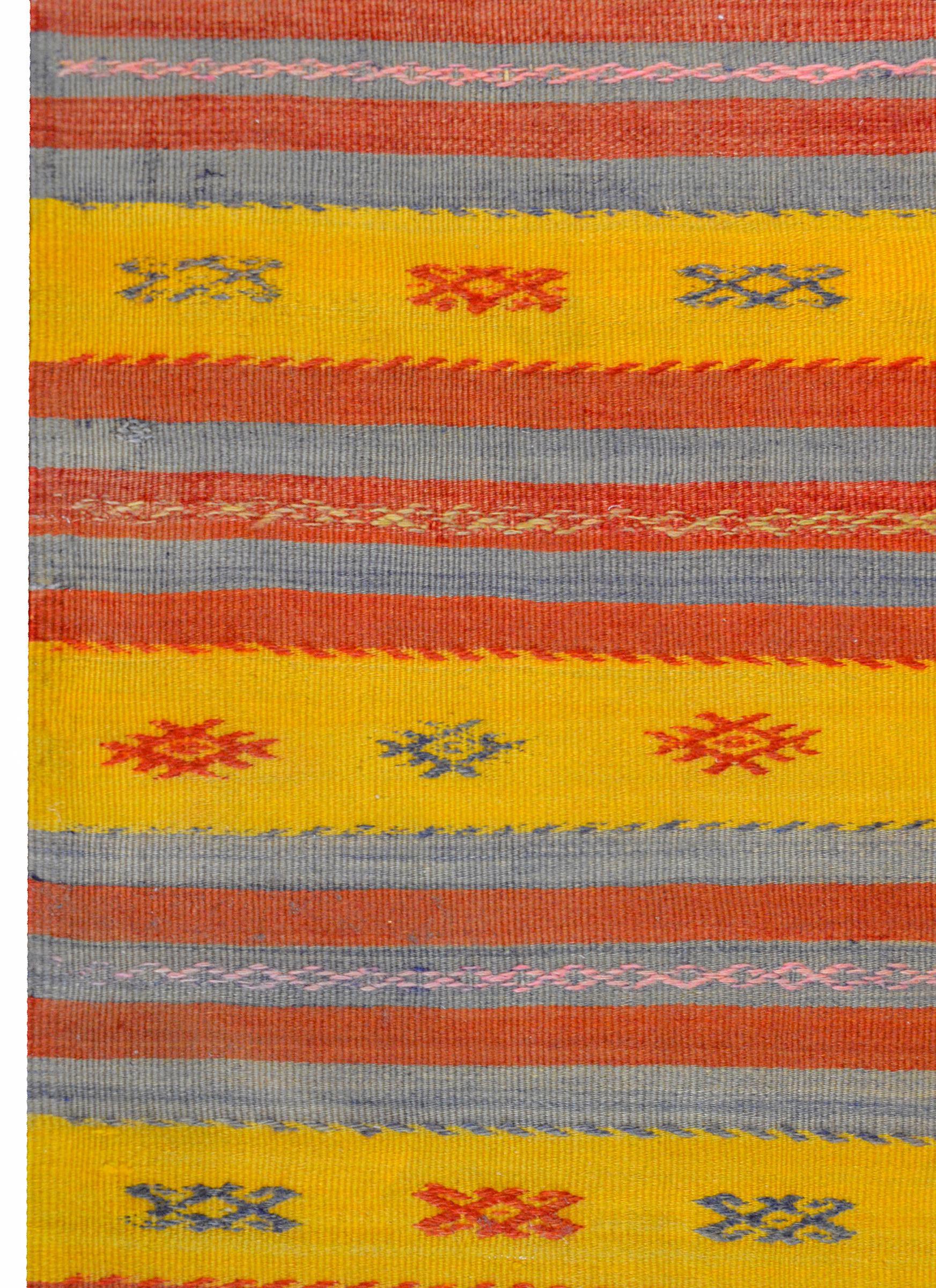 Extraordinary Vintage Konya Kilim Runner In Good Condition In Chicago, IL