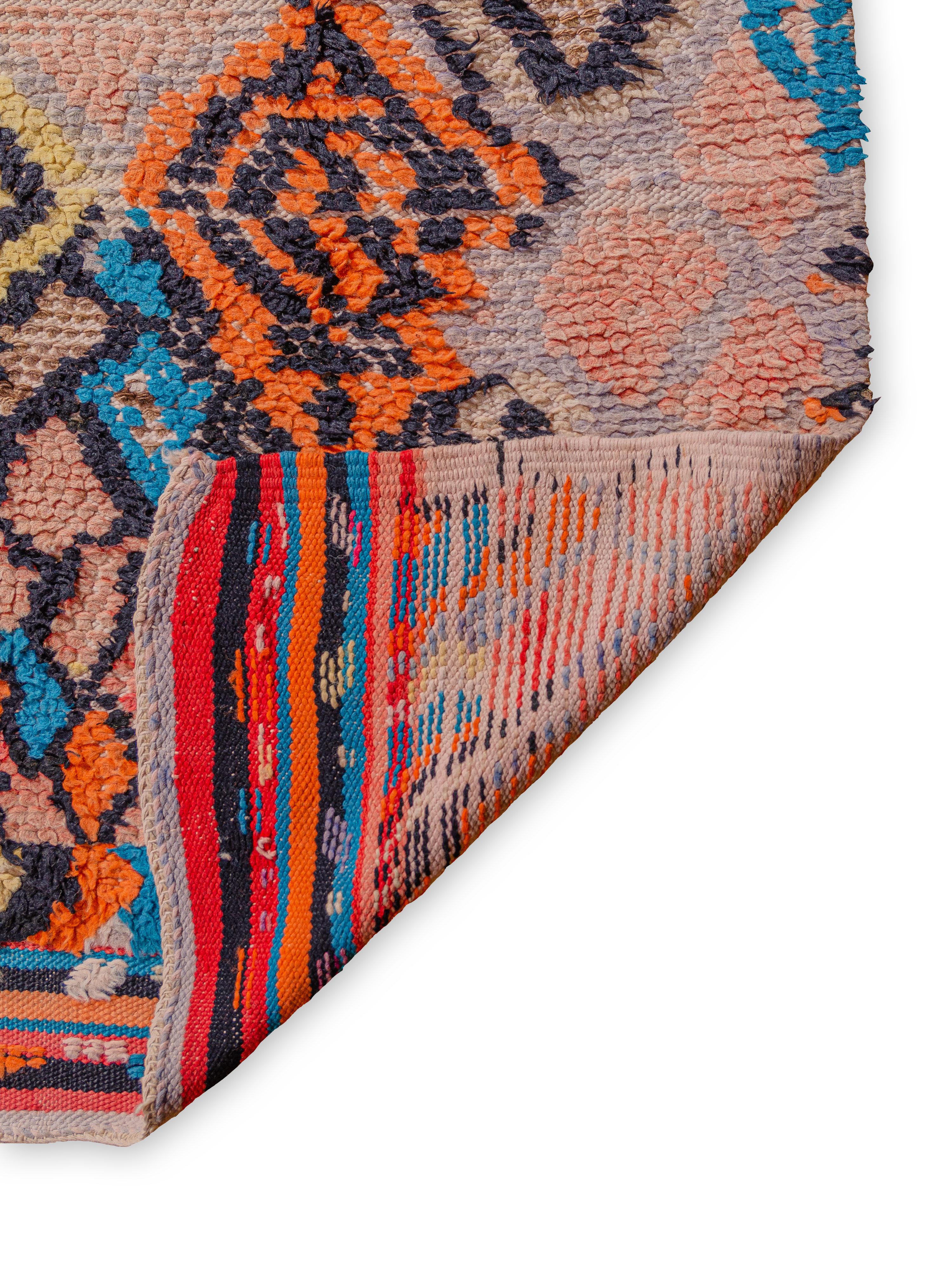 Hand-Woven Extraordinary Vintage Moroccan Berber Boujad carpet curated by Breuckelen Berber For Sale
