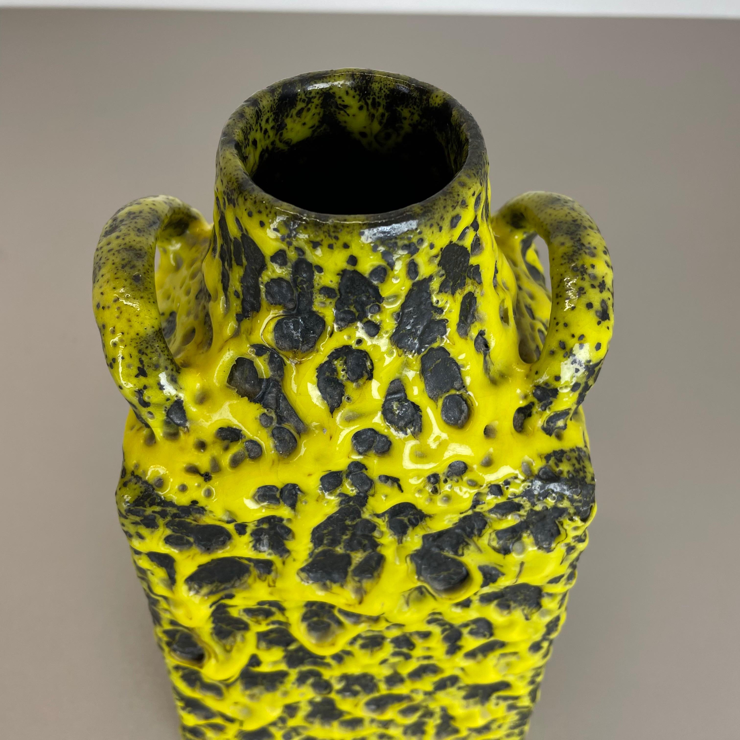 Extraordinaire vase vintage en poterie de lave grasse fabriqué par Es Keramik, Allemagne, années 1960 en vente 3