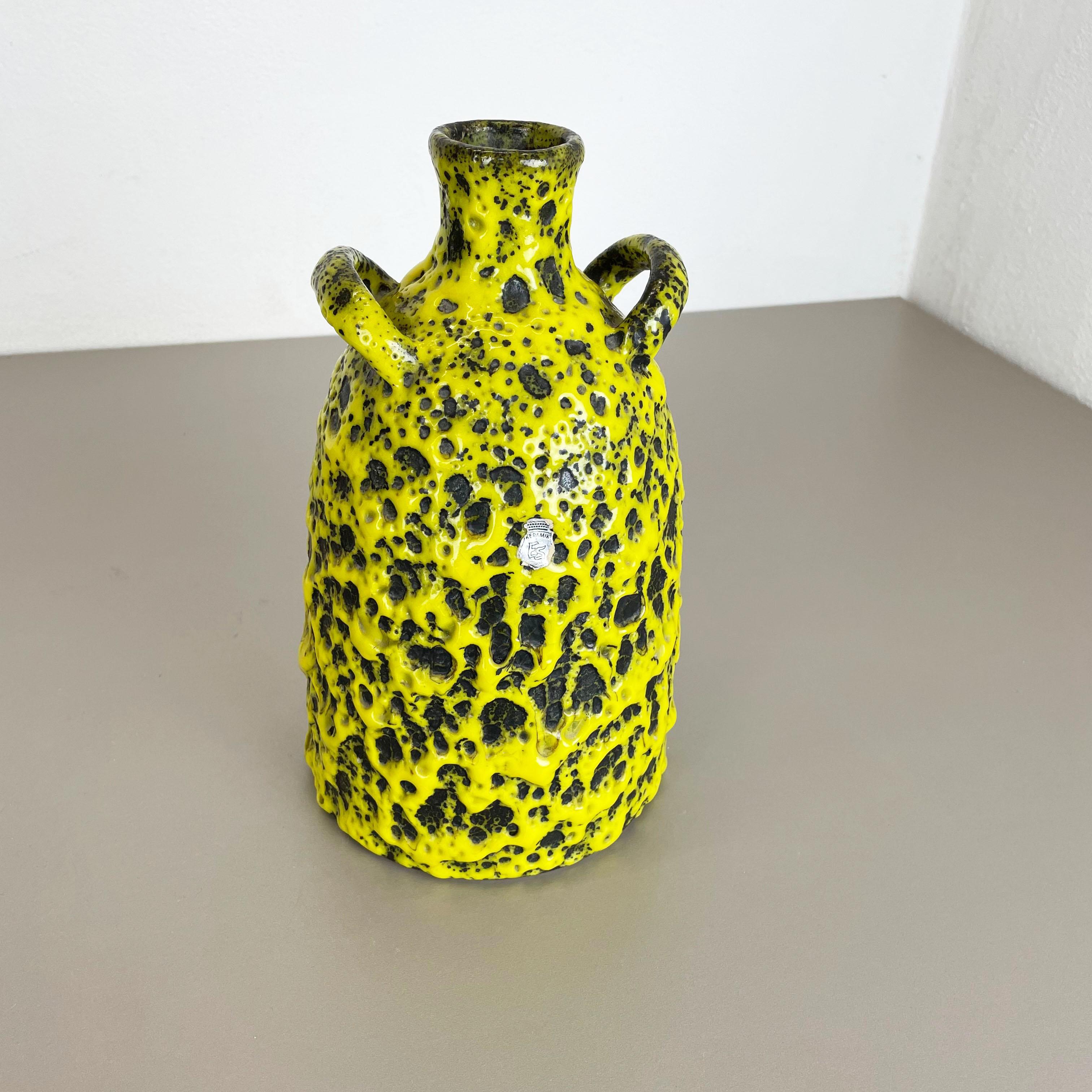Mid-Century Modern Extraordinary Vintage Pottery Fat Lava Vase Made by Es Keramik, Germany, 1960s