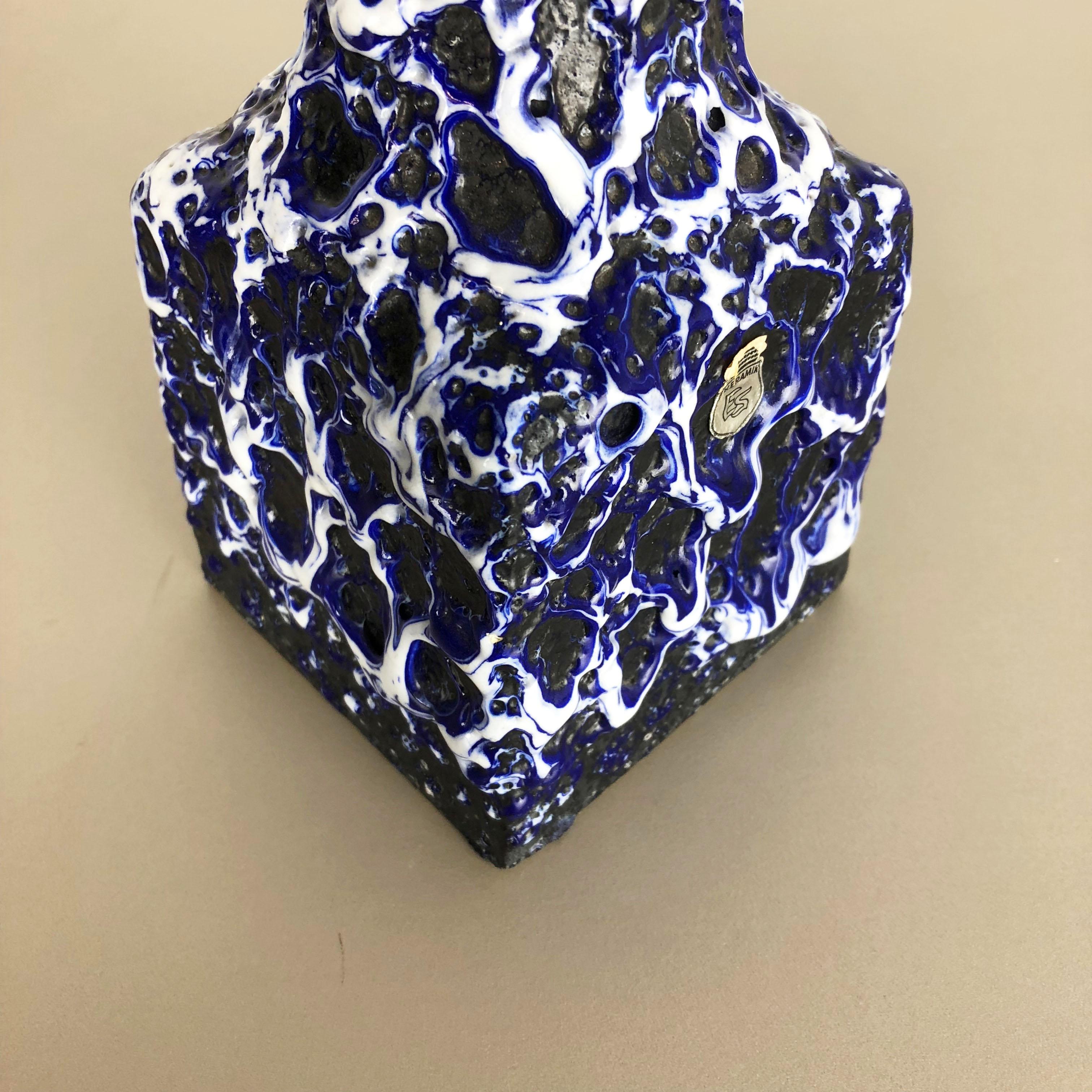 Extraordinario jarrón vintage de cerámica de lava gorda fabricado por Es Keramik, Alemania, años 60 en Bueno estado para la venta en Kirchlengern, DE