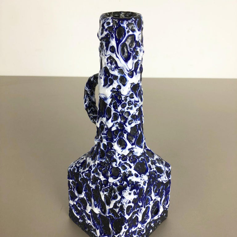 Extraordinary Vintage Pottery Fat Lava Vase Made by Es Keramik, Germany, 1960s For Sale 3