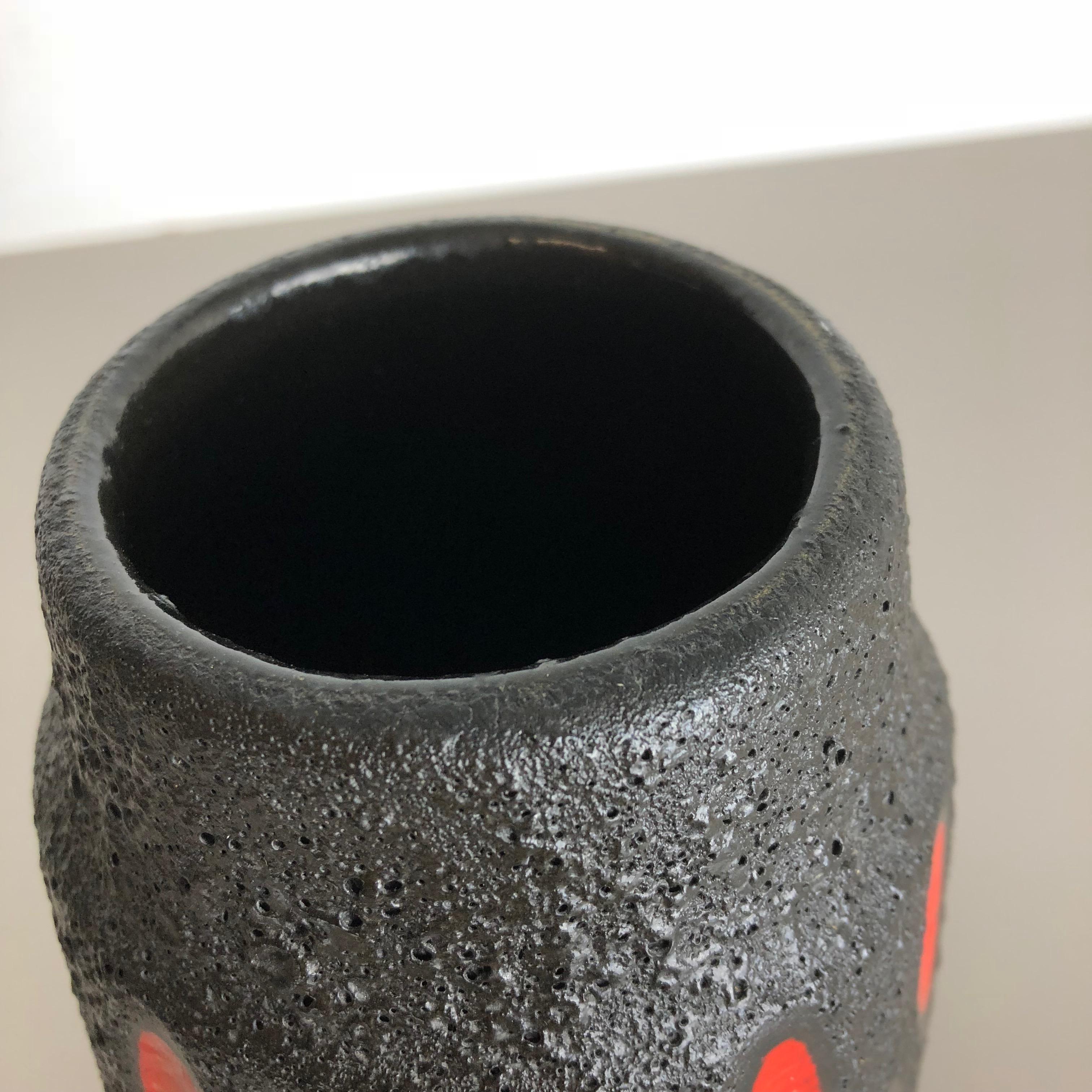 Extraordinary Vintage Pottery Fat Lava Vase Made by Scheurich, Germany, 1960s 4