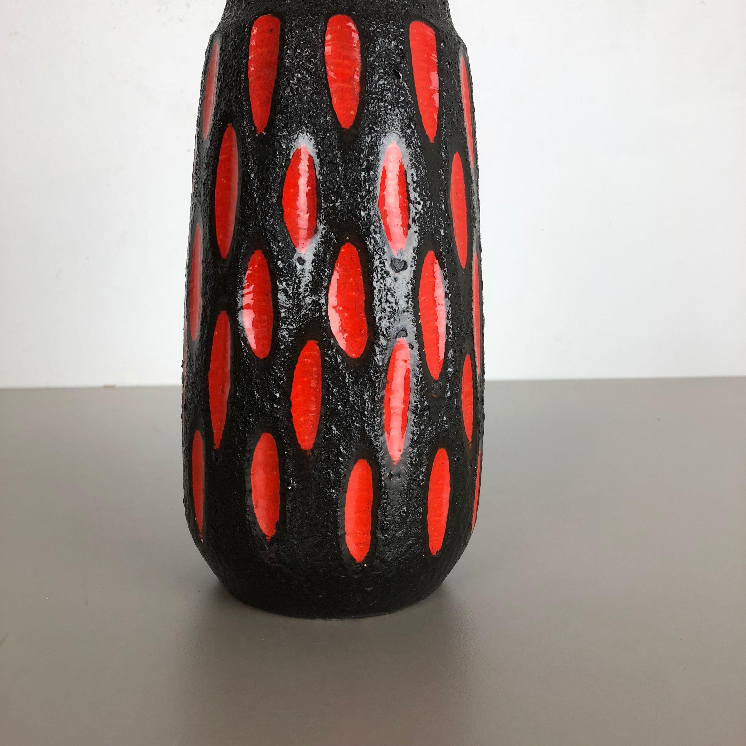 20th Century Extraordinary Vintage Pottery Fat Lava Vase Made by Scheurich, Germany, 1960s