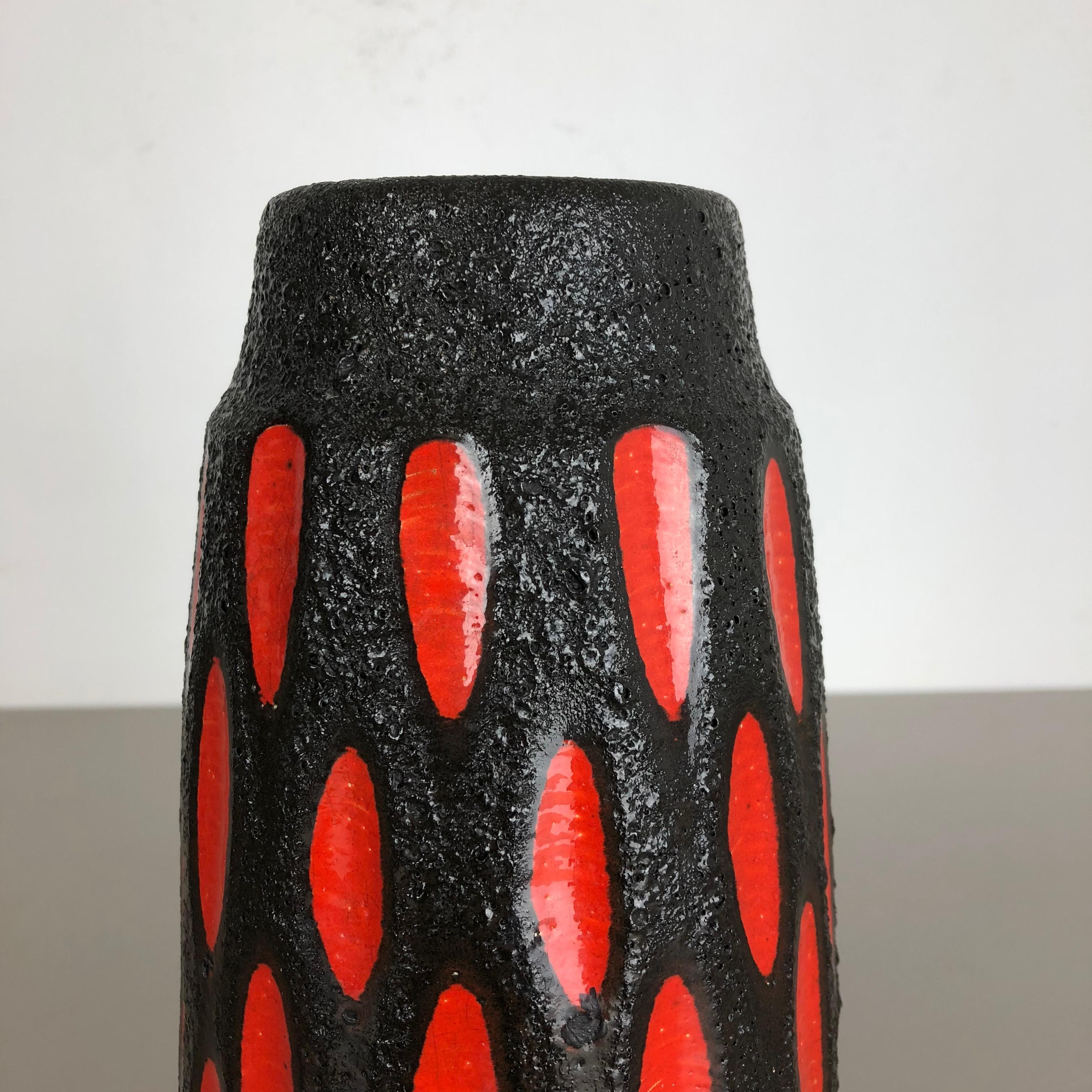 Extraordinary Vintage Pottery Fat Lava Vase Made by Scheurich, Germany, 1960s 1
