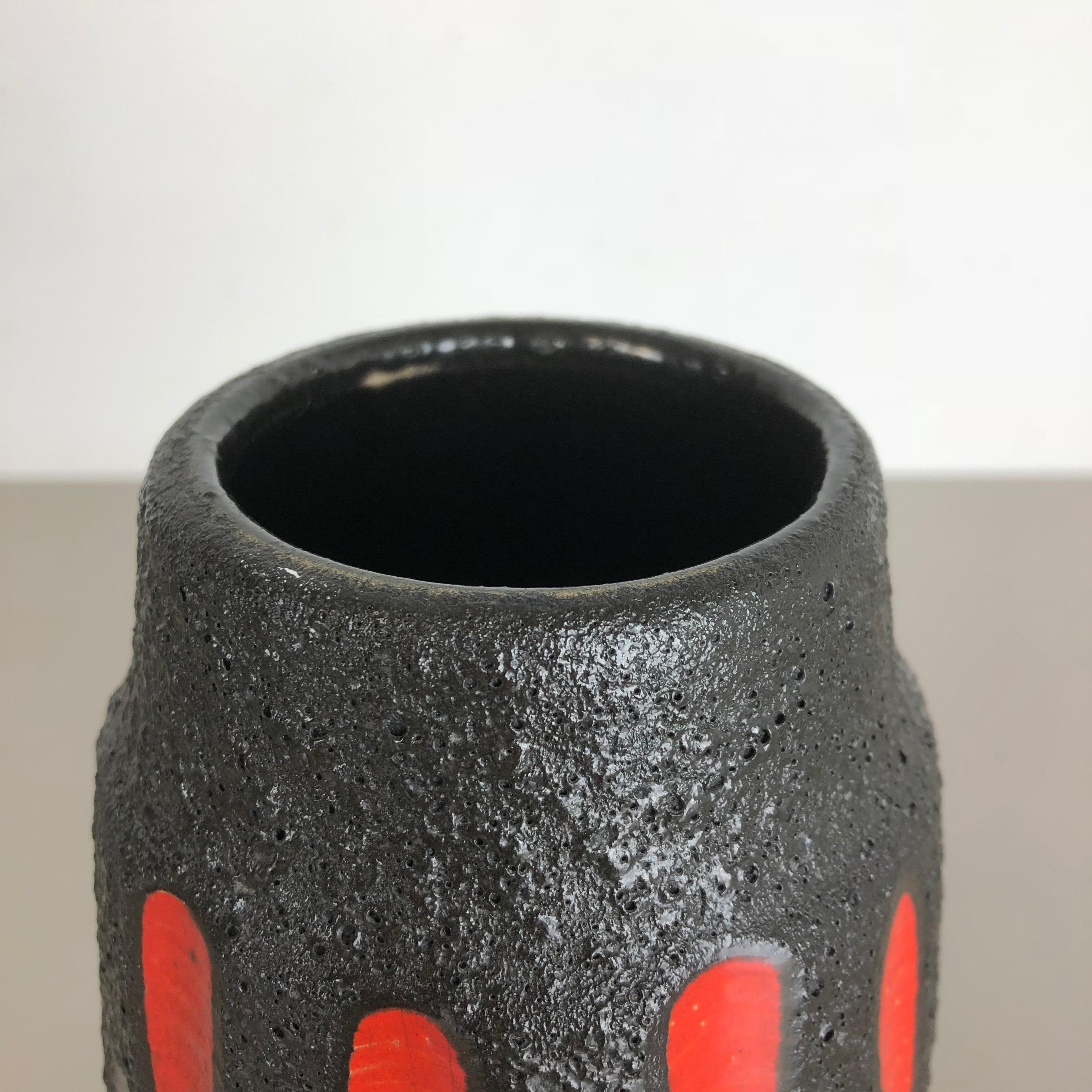 Extraordinary Vintage Pottery Fat Lava Vase Made by Scheurich, Germany, 1960s 2