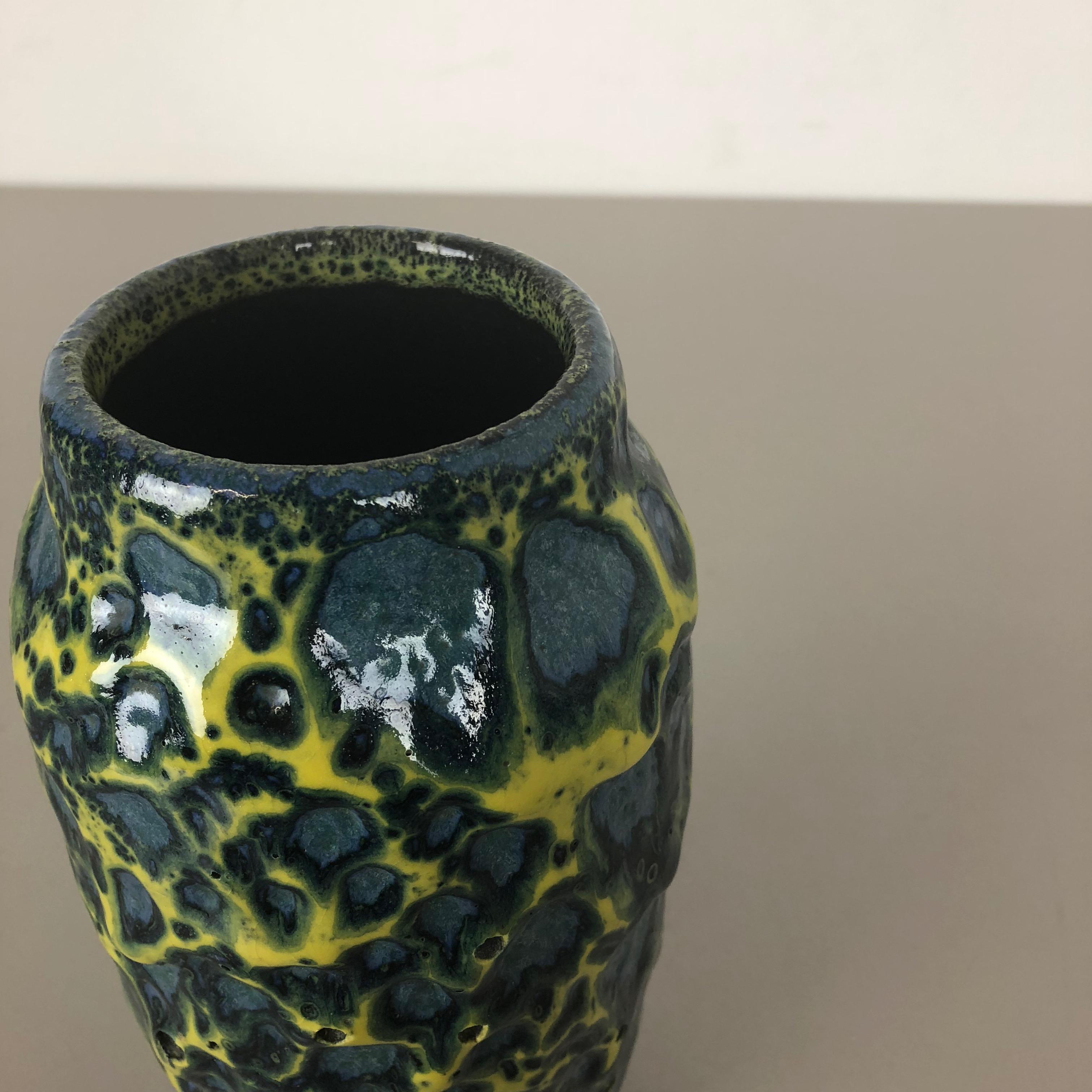 Extraordinary Vintage Pottery Fat Lava Vase Made by Scheurich, Germany, 1970s 4