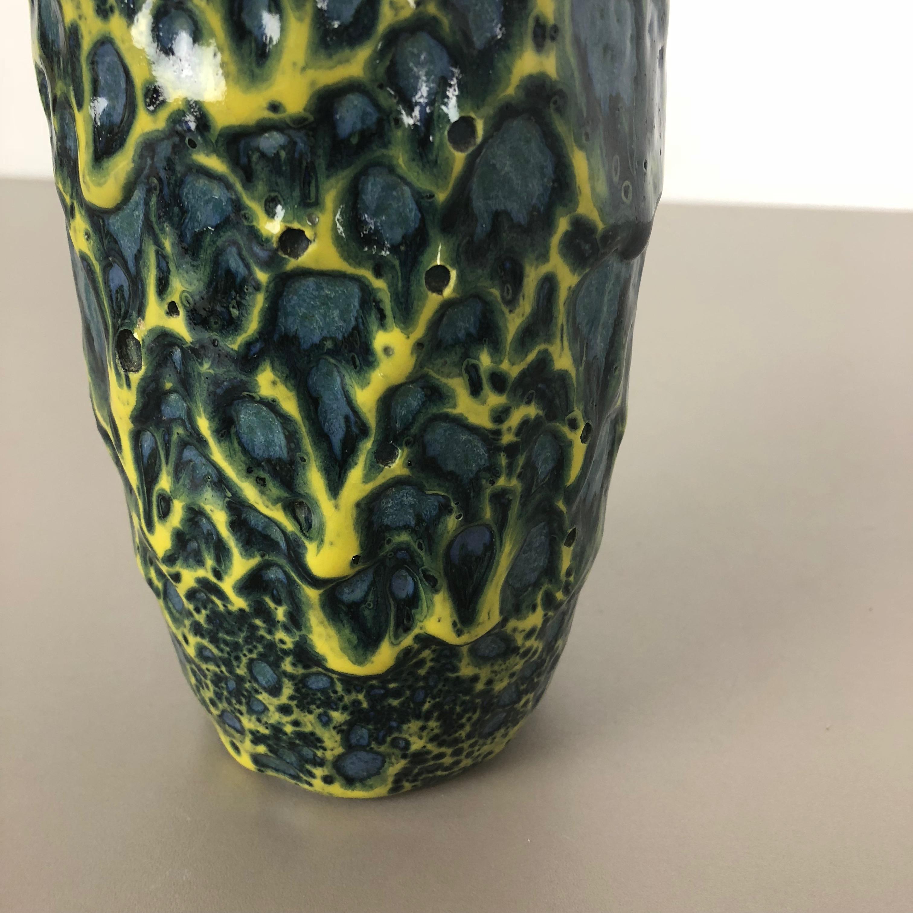 Extraordinary Vintage Pottery Fat Lava Vase Made by Scheurich, Germany, 1970s 5