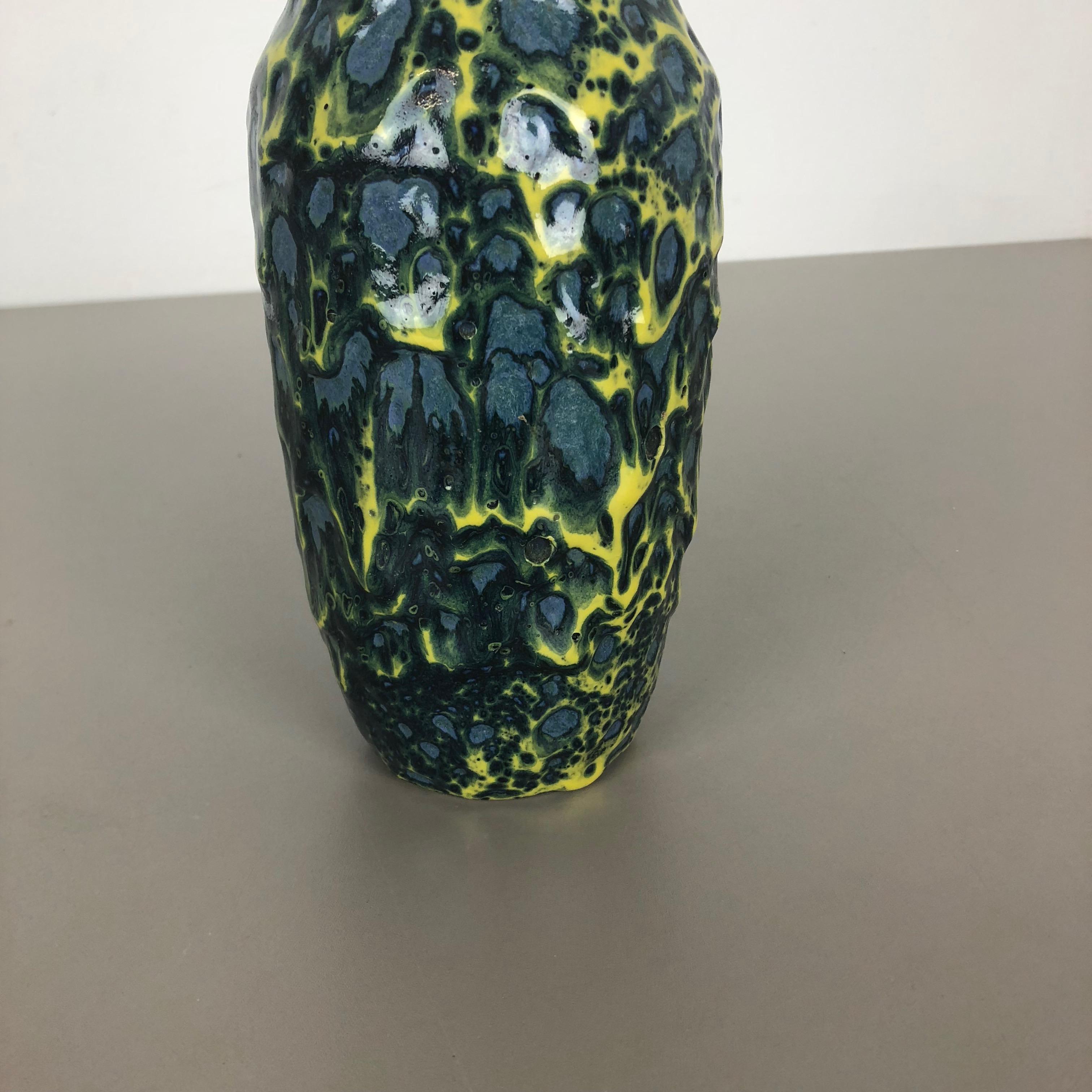 Extraordinary Vintage Pottery Fat Lava Vase Made by Scheurich, Germany, 1970s In Good Condition In Kirchlengern, DE