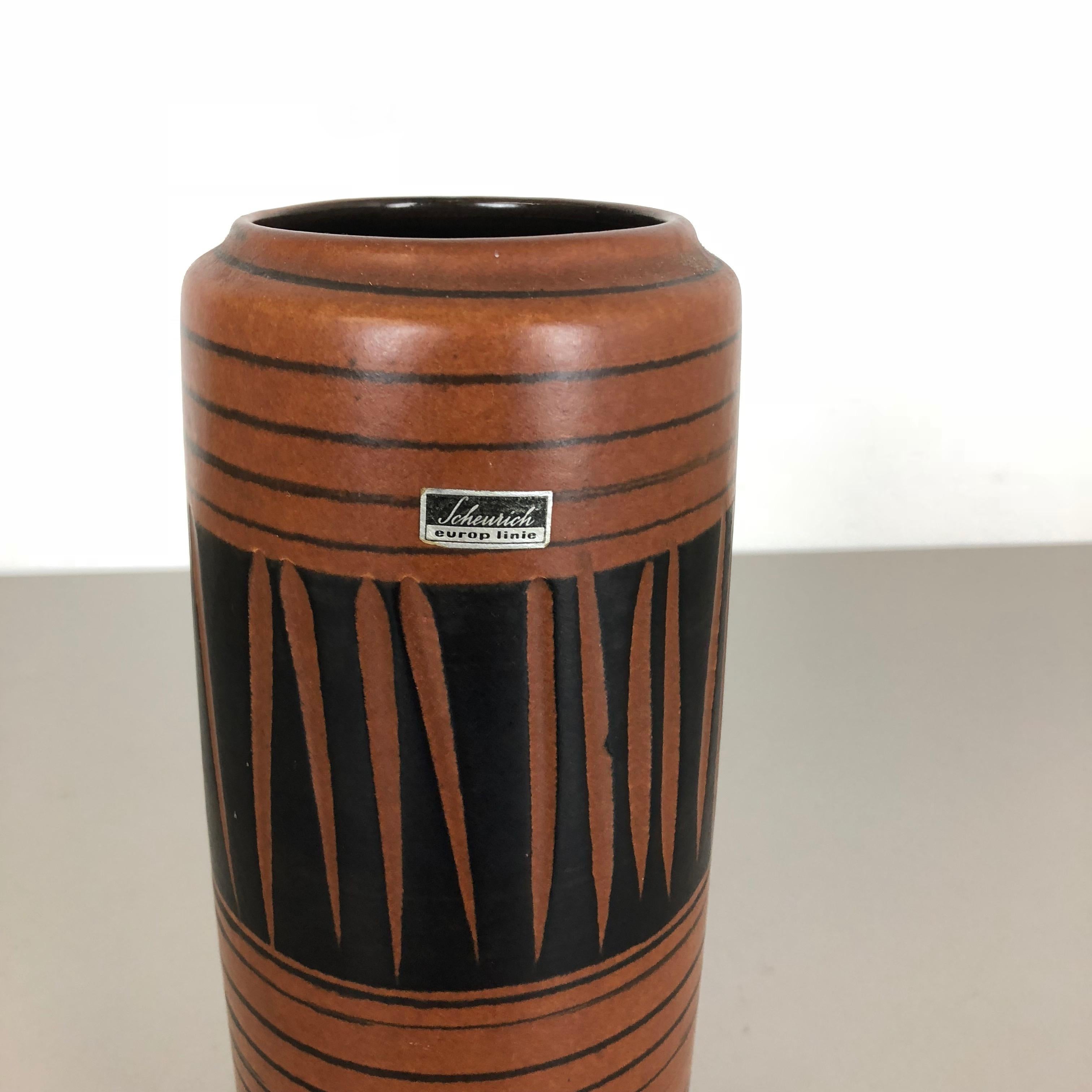 Extraordinary Vintage Pottery Fat Lava Vase Made by Scheurich, Germany, 1970s In Good Condition For Sale In Kirchlengern, DE