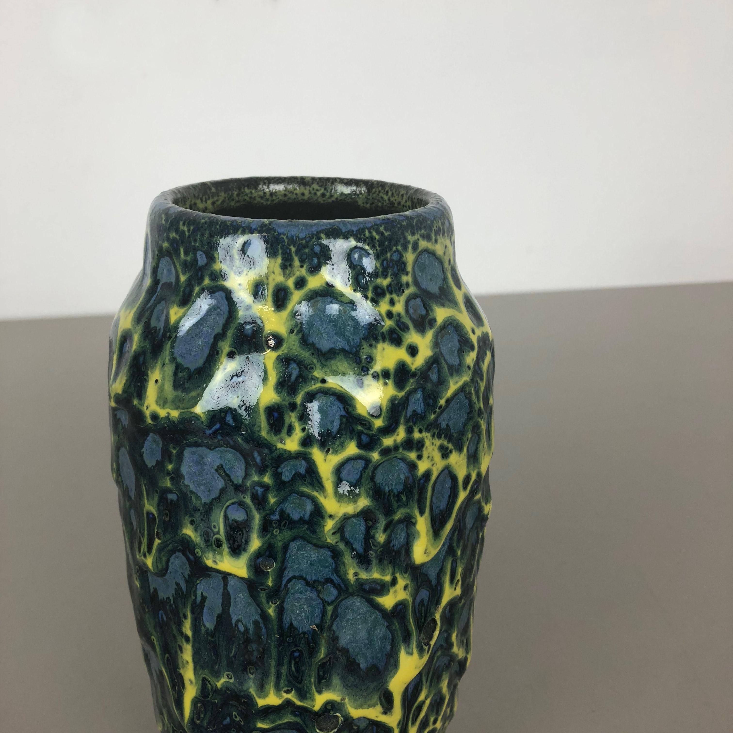 20th Century Extraordinary Vintage Pottery Fat Lava Vase Made by Scheurich, Germany, 1970s