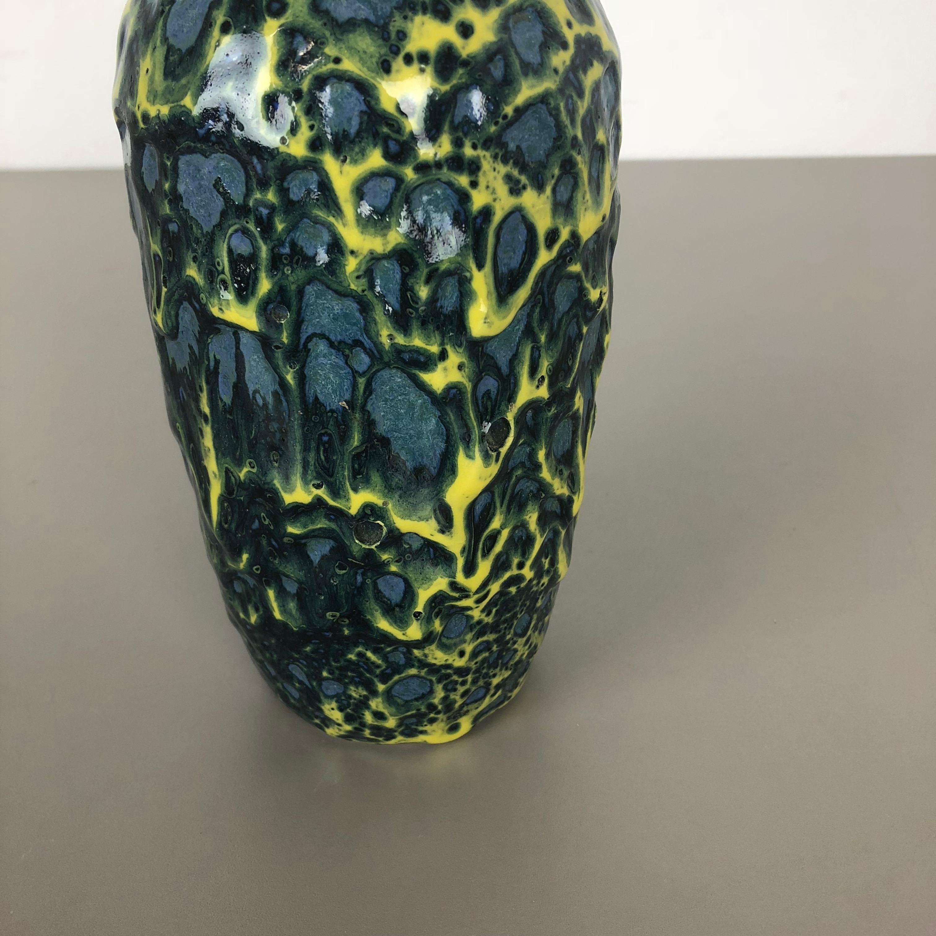 Ceramic Extraordinary Vintage Pottery Fat Lava Vase Made by Scheurich, Germany, 1970s