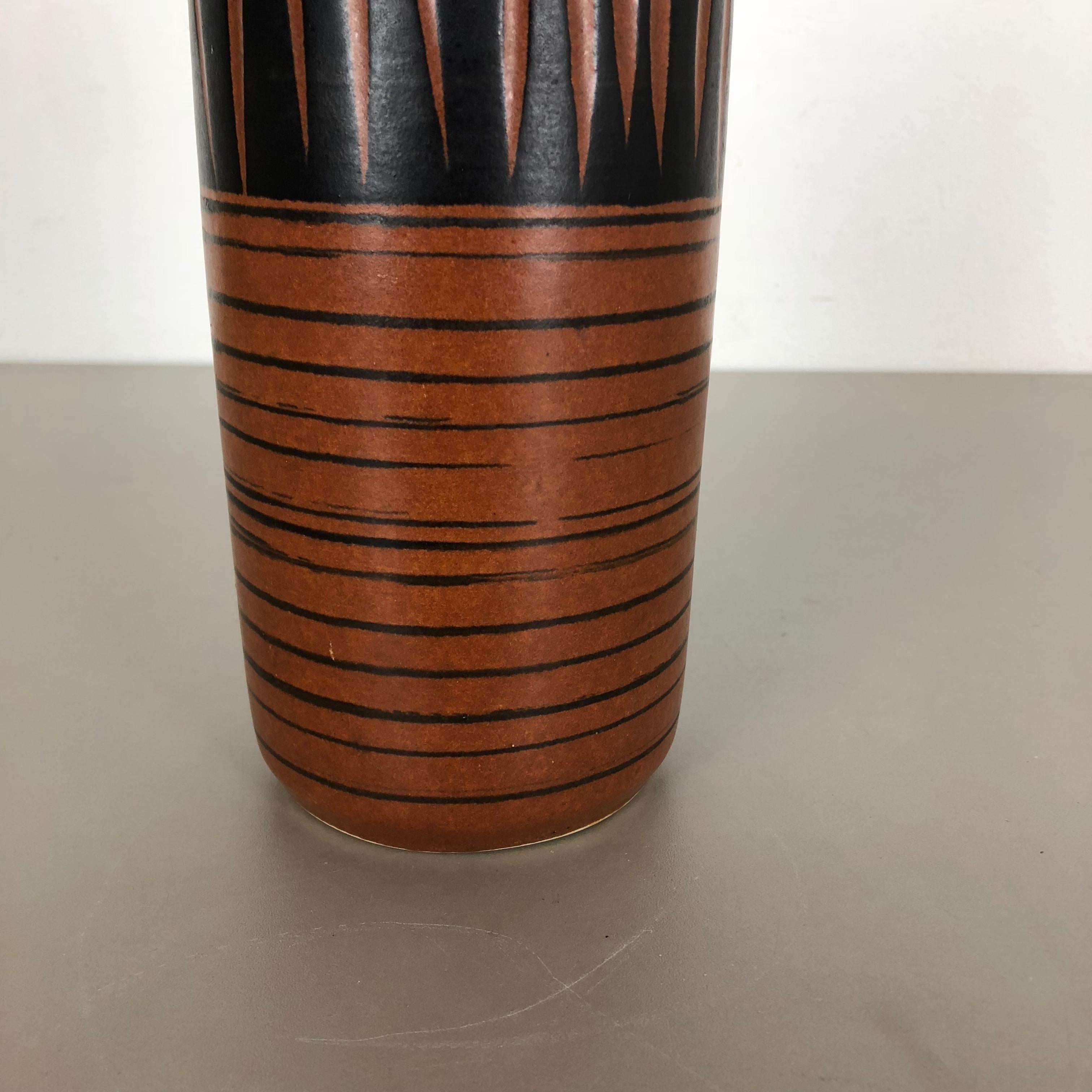 Ceramic Extraordinary Vintage Pottery Fat Lava Vase Made by Scheurich, Germany, 1970s For Sale