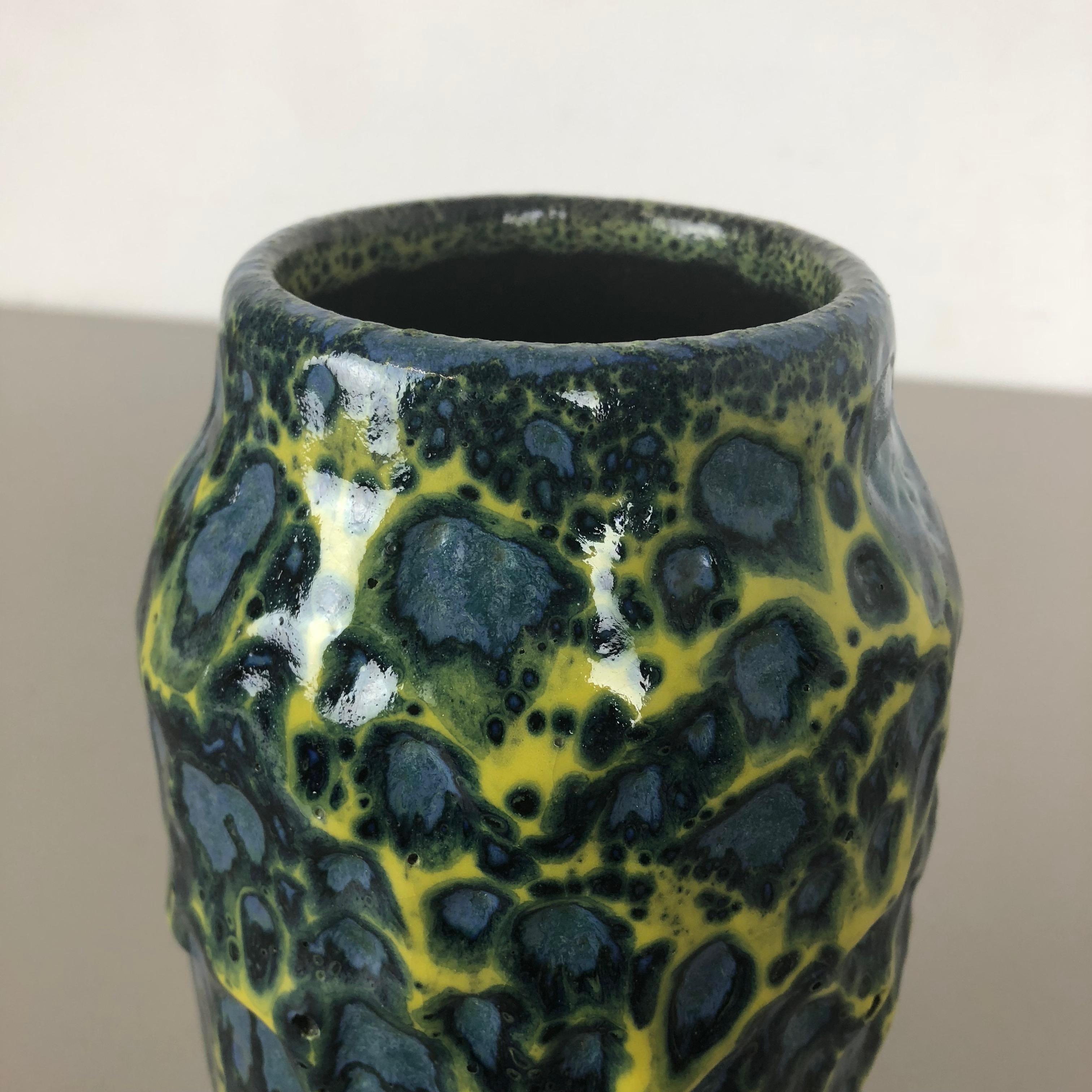 Extraordinary Vintage Pottery Fat Lava Vase Made by Scheurich, Germany, 1970s 2