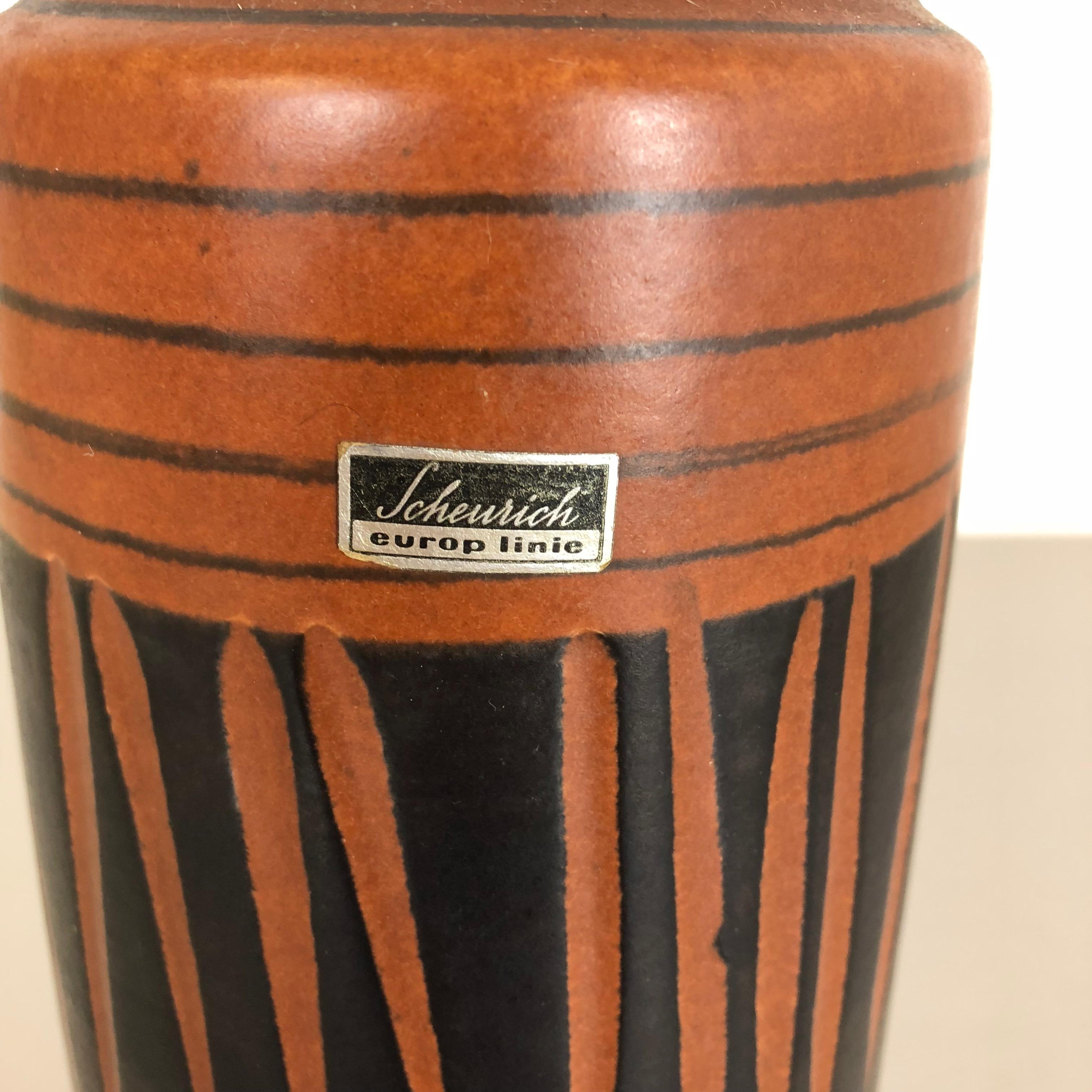 Außergewöhnliche Vintage-Vase aus Keramik Fat Lava von Scheurich, Deutschland, 1970er Jahre im Angebot 3