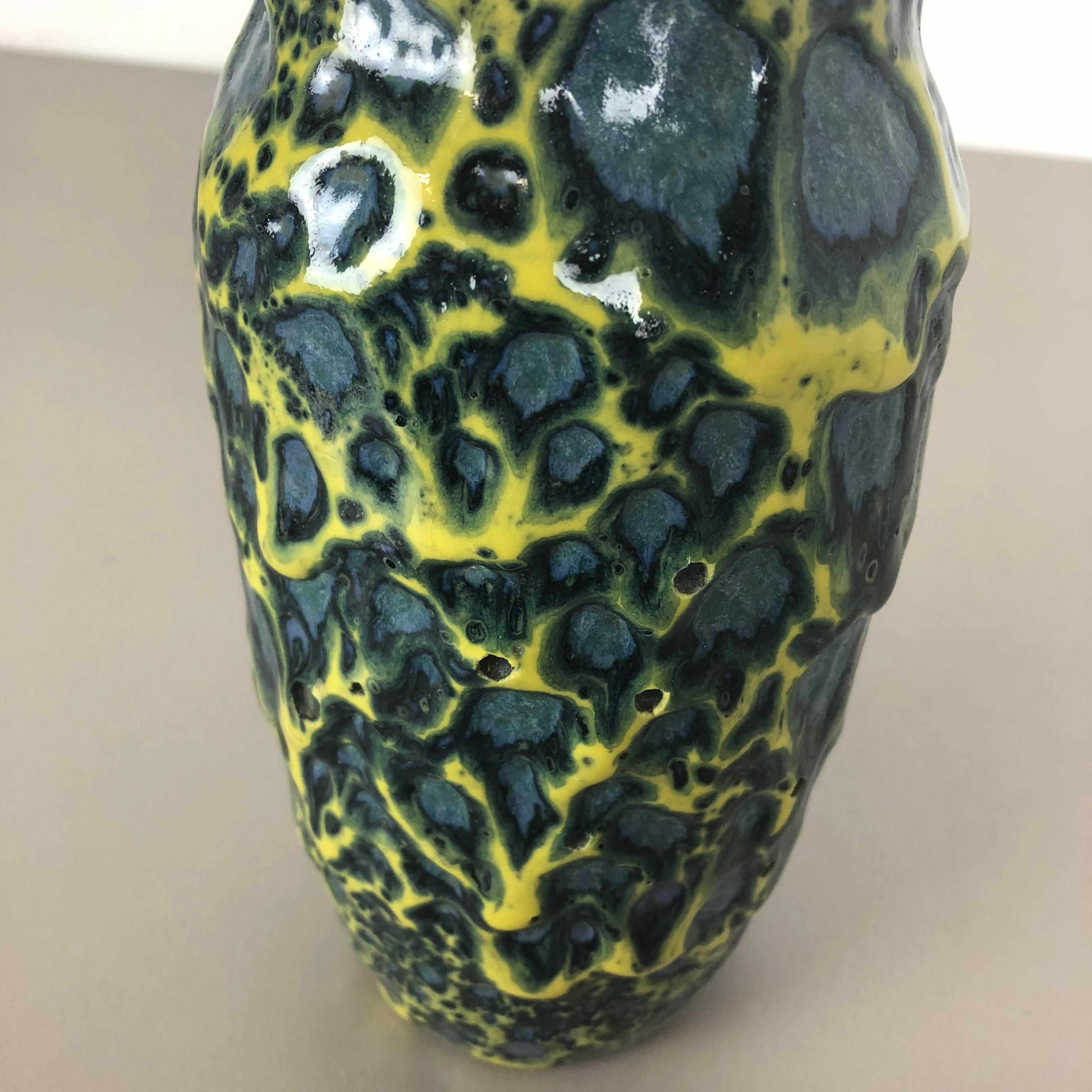 Extraordinary Vintage Pottery Fat Lava Vase Made by Scheurich, Germany, 1970s 3