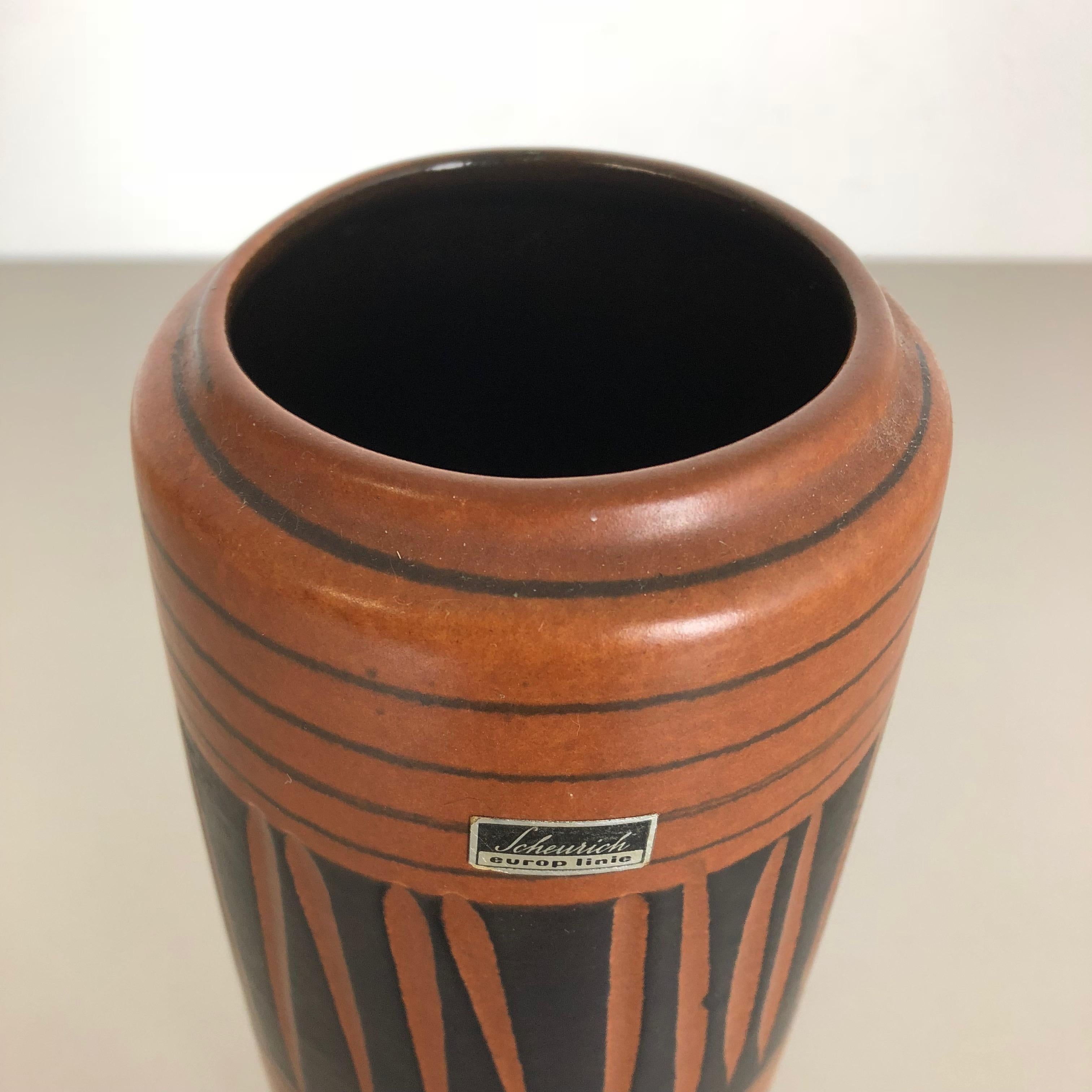 Extraordinary Vintage Pottery Fat Lava Vase Made by Scheurich, Germany, 1970s For Sale 3