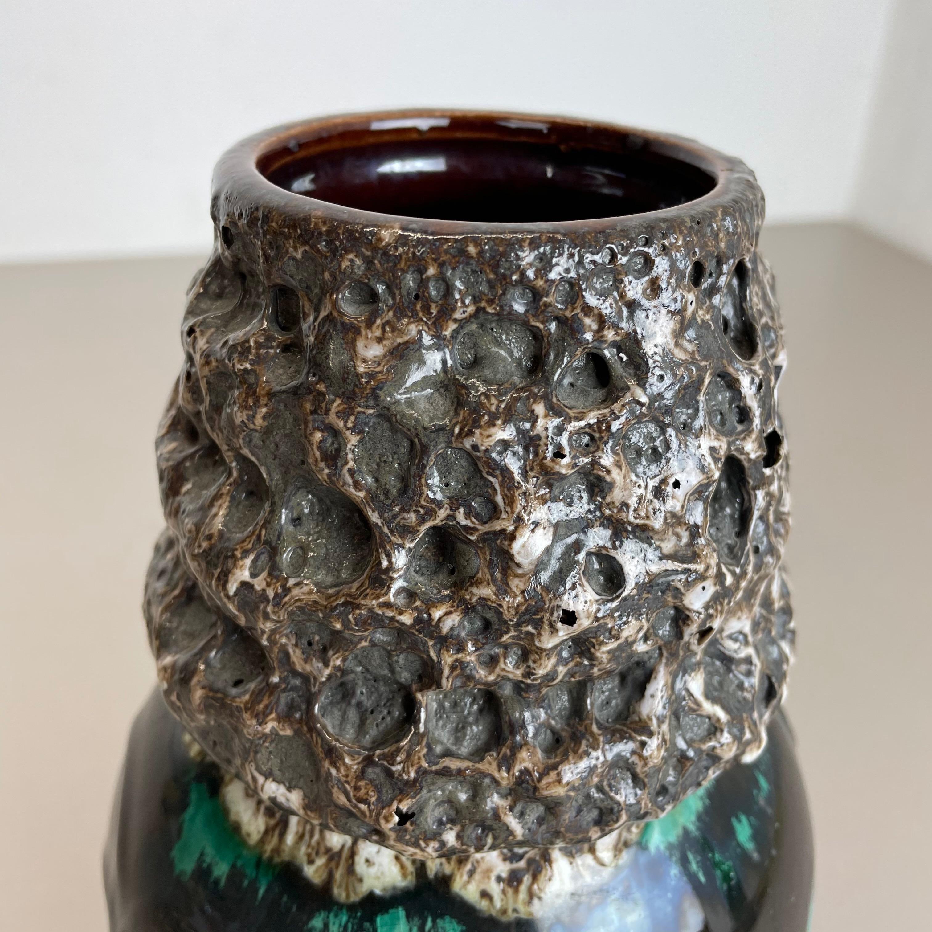 Extraordinary Vintage Pottery Fat Lava Vase Made by Scheurich WGP Germany, 1970s For Sale 7