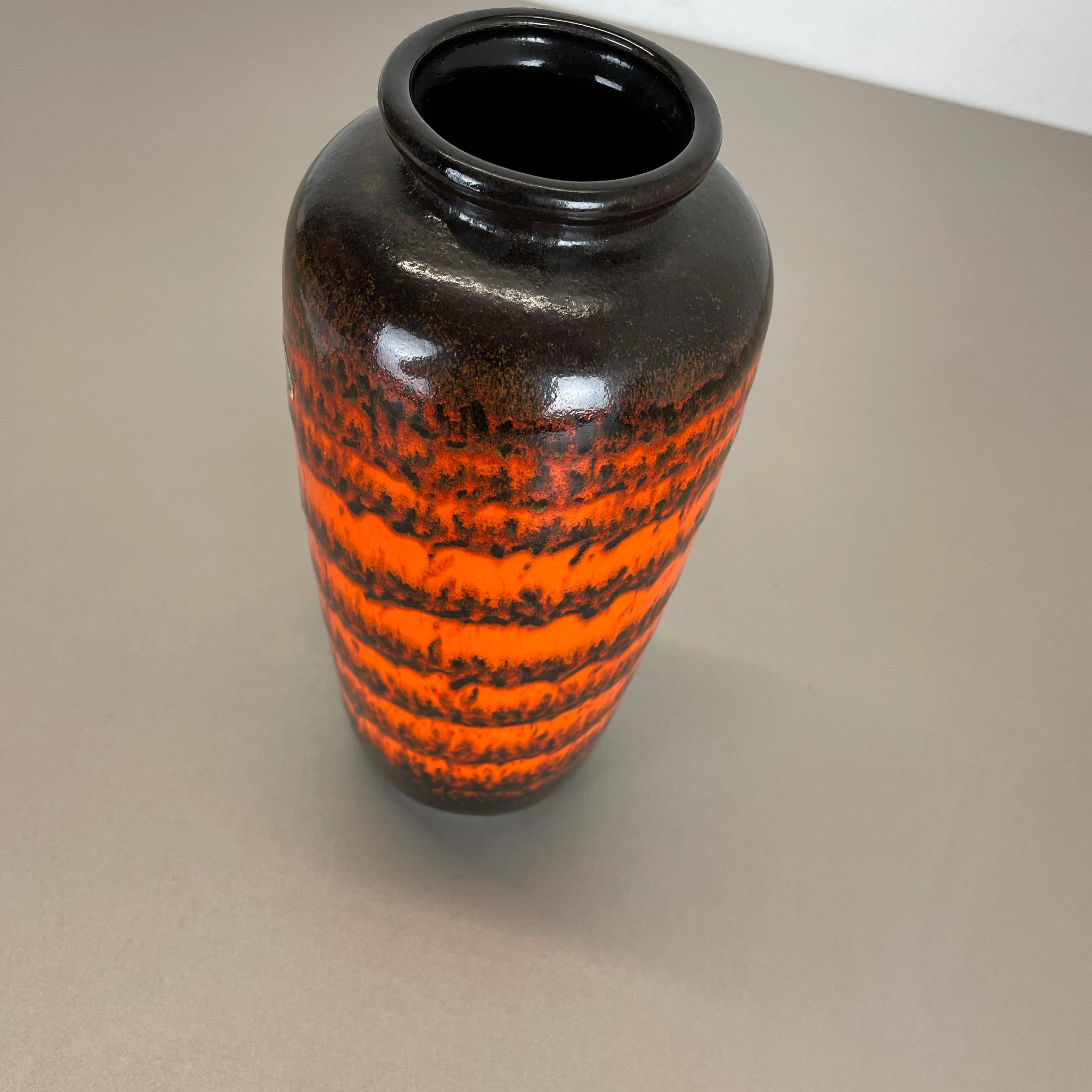 Extraordinary Vintage Pottery Fat Lava Vase Made by Ü-Keramik WGP Germany 1970s For Sale 6