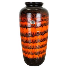 Straordinario vaso di ceramica vintage in lava grassa realizzato da Ü-Keramik WGP Germania anni '70