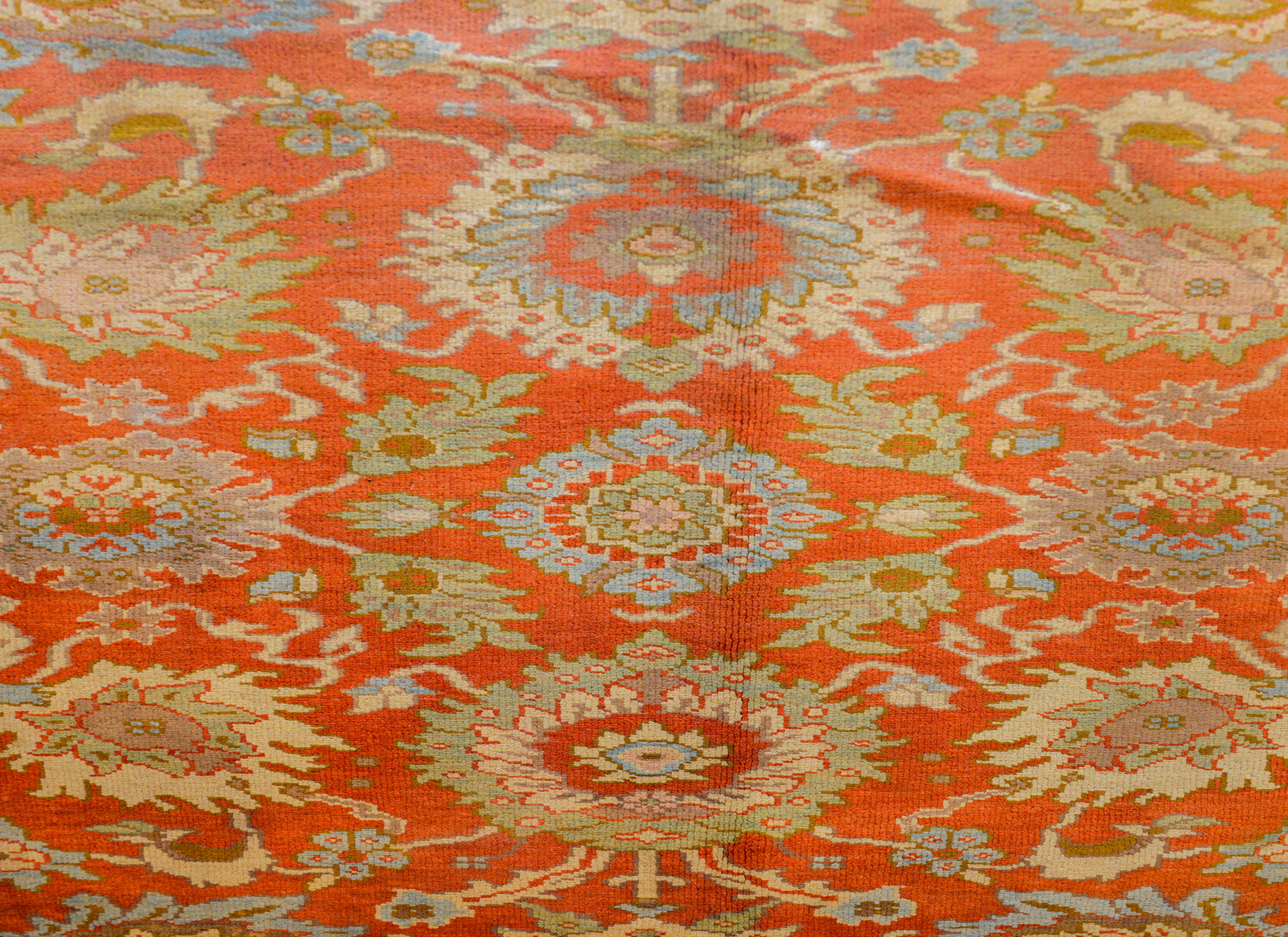 Außergewöhnlicher Sultanabad Teppich im Vintage-Stil (Pflanzlich gefärbt) im Angebot