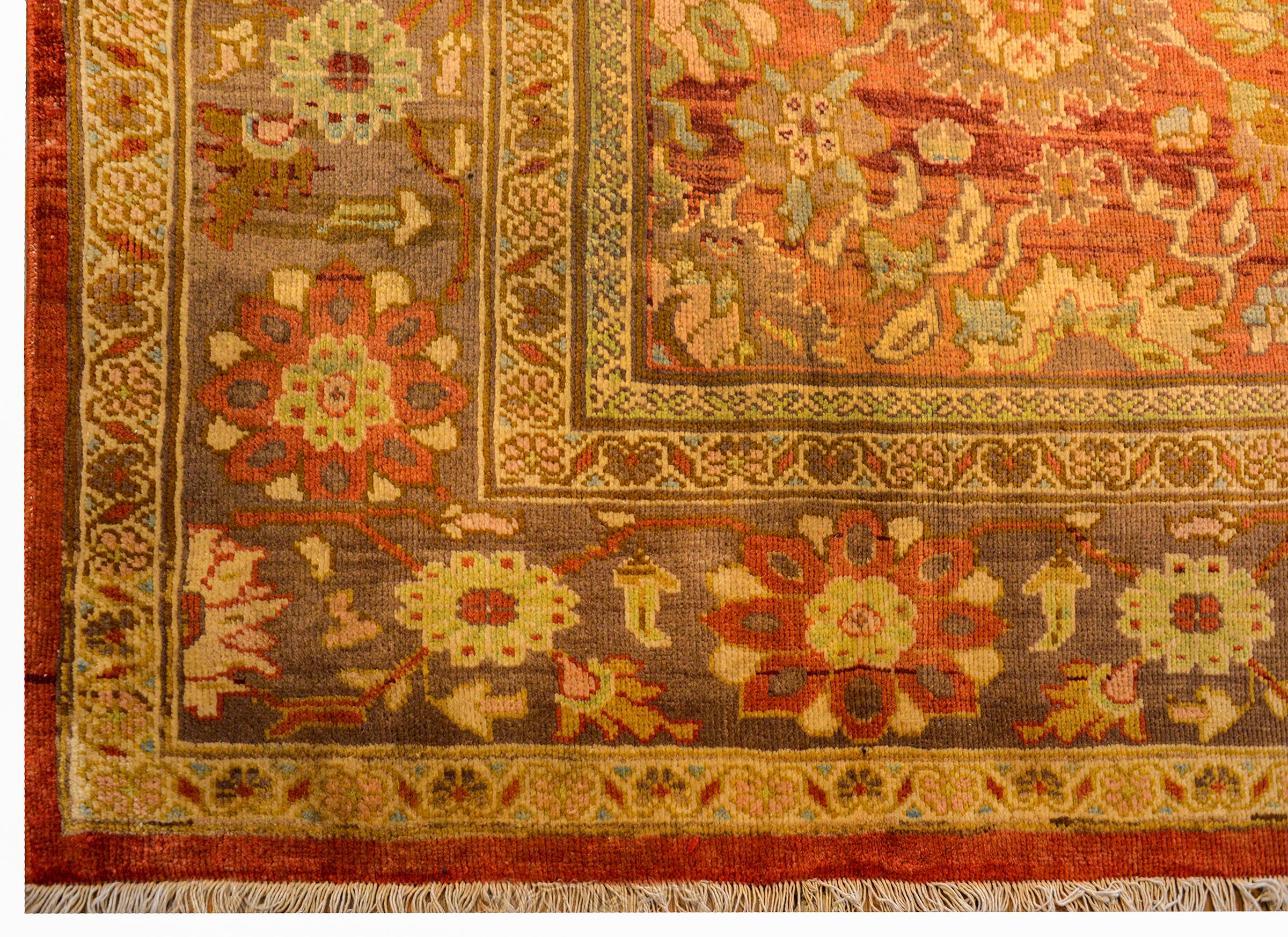 Außergewöhnlicher Sultanabad Teppich im Vintage-Stil (Wolle) im Angebot