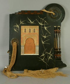 Extraordinary Wall Panel by Carlo Bugatti, Milan, Circa 1900